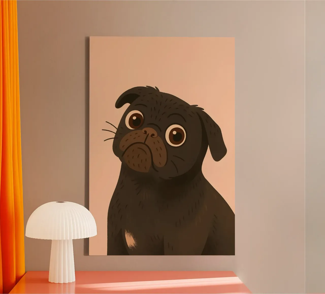 Smile for the Camera canvas with Floater frame by Tiny Tails & Stripes