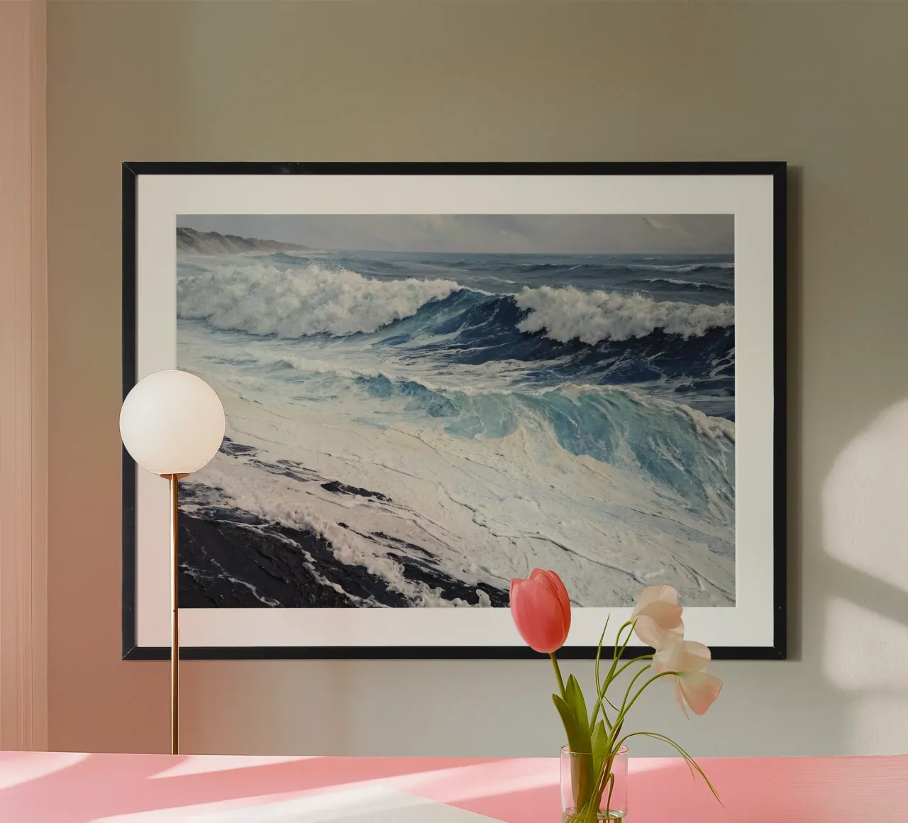 Composición de las olas hahnemühle de 🎨 Point and Art