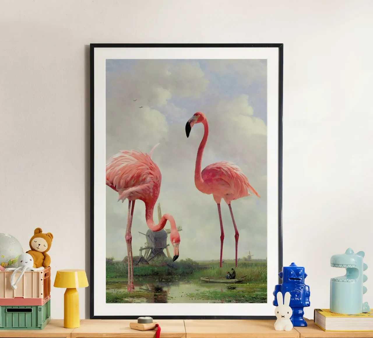 Fishing With Flamingos poster da Jonas Loose