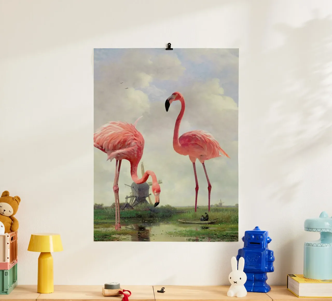 Fishing With Flamingos poster da Jonas Loose