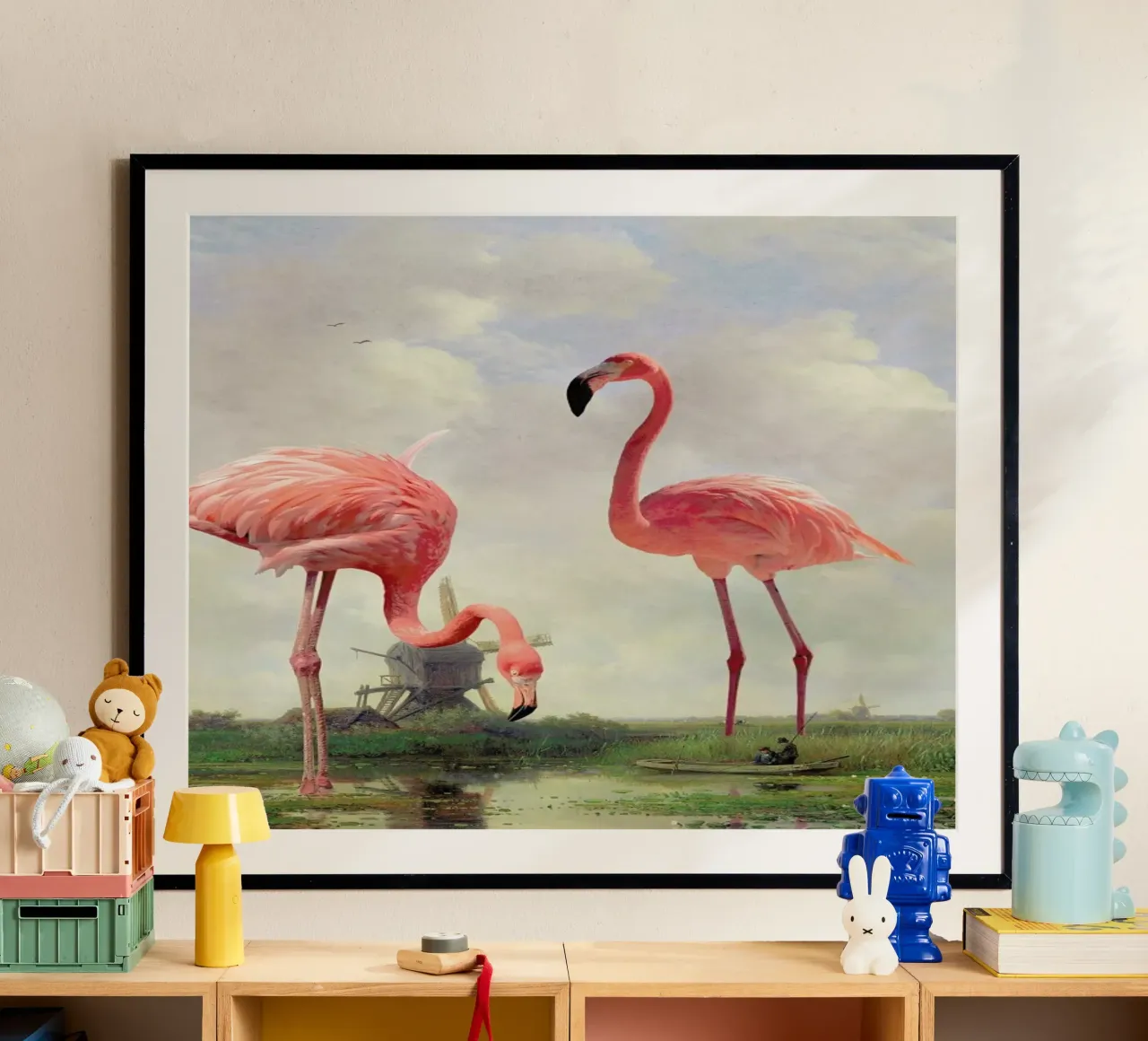 Fishing With Flamingos poster da Jonas Loose