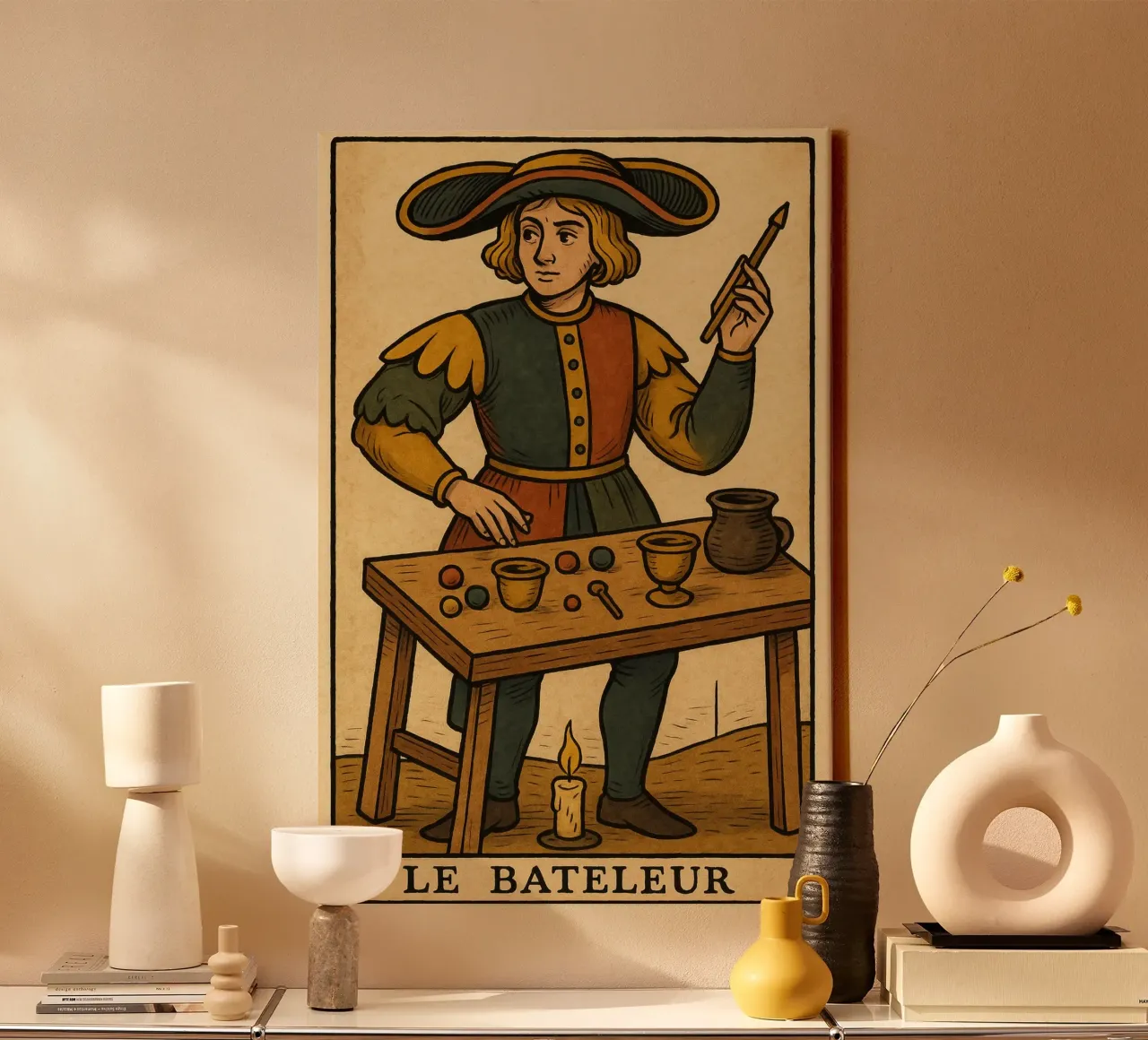 Le Bateleu canvas met Baklijst van MysticPixel
