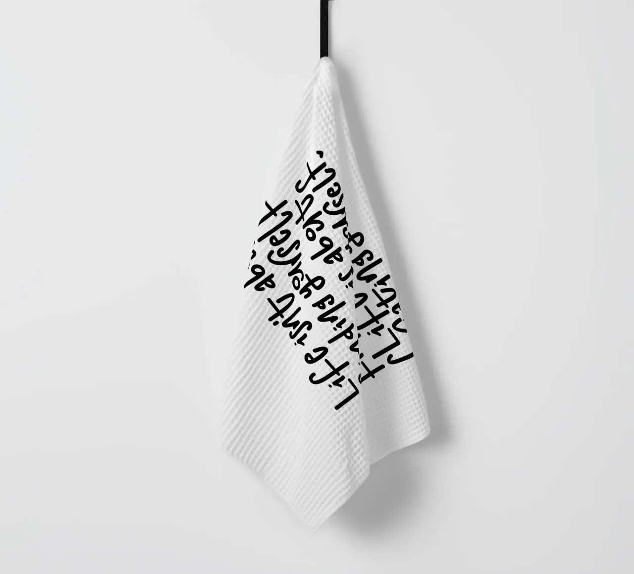 Typografie Poster Life Zitat Schwarz Weiß Handlettering tea towel by LIMITED EDITION LETTERS