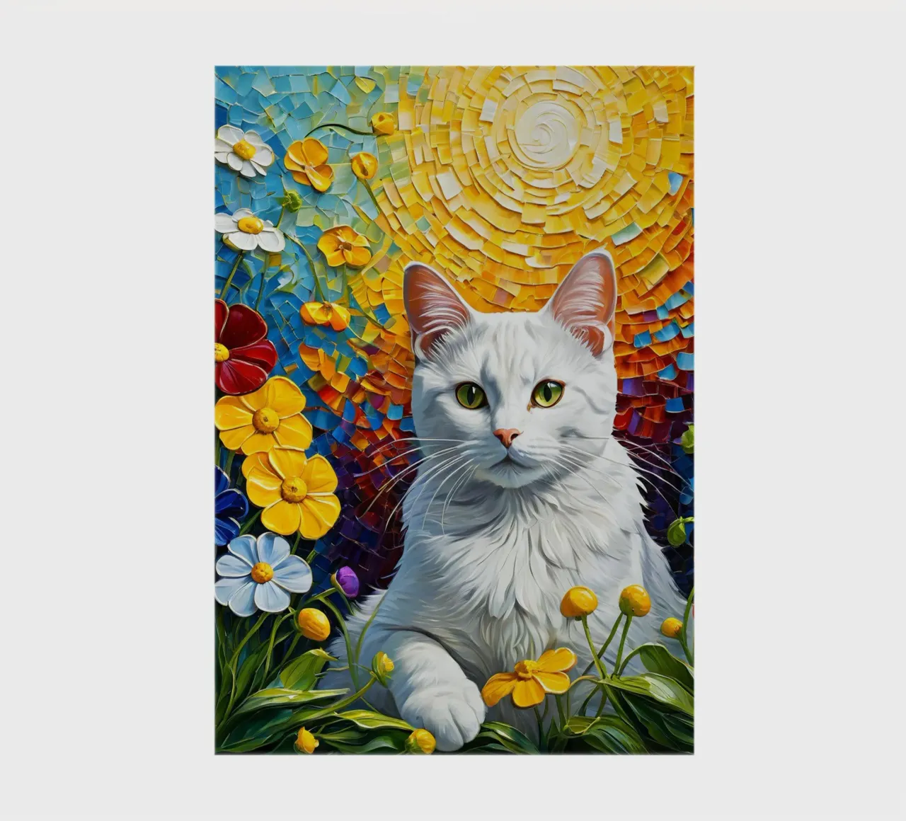 Cat with flower notebook by Purrfect Whiskers Art