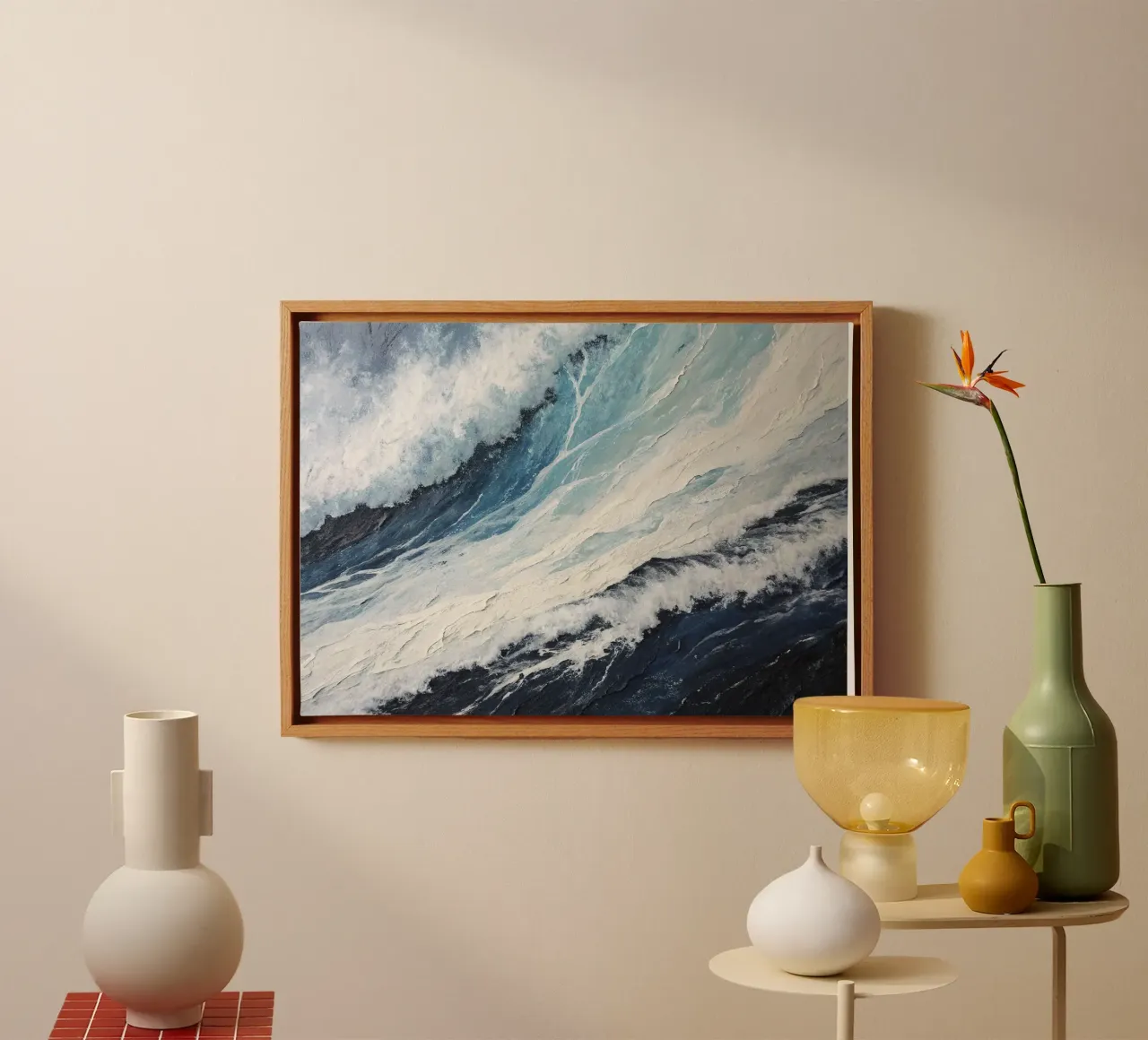 Onde di composizione II tela con Cornice a cassetta da 🎨 Point and Art