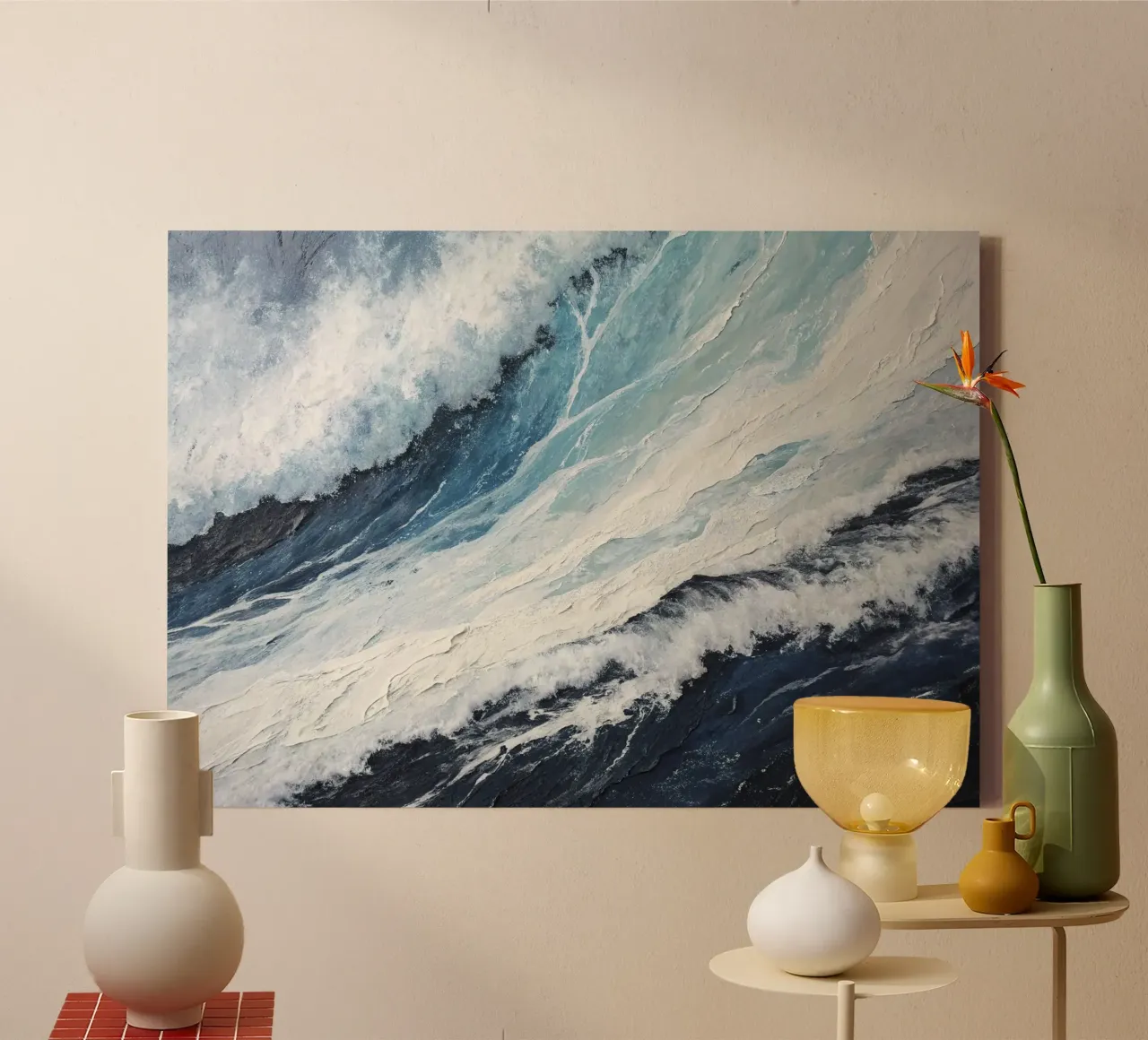Onde di composizione II tela con Cornice a cassetta da 🎨 Point and Art