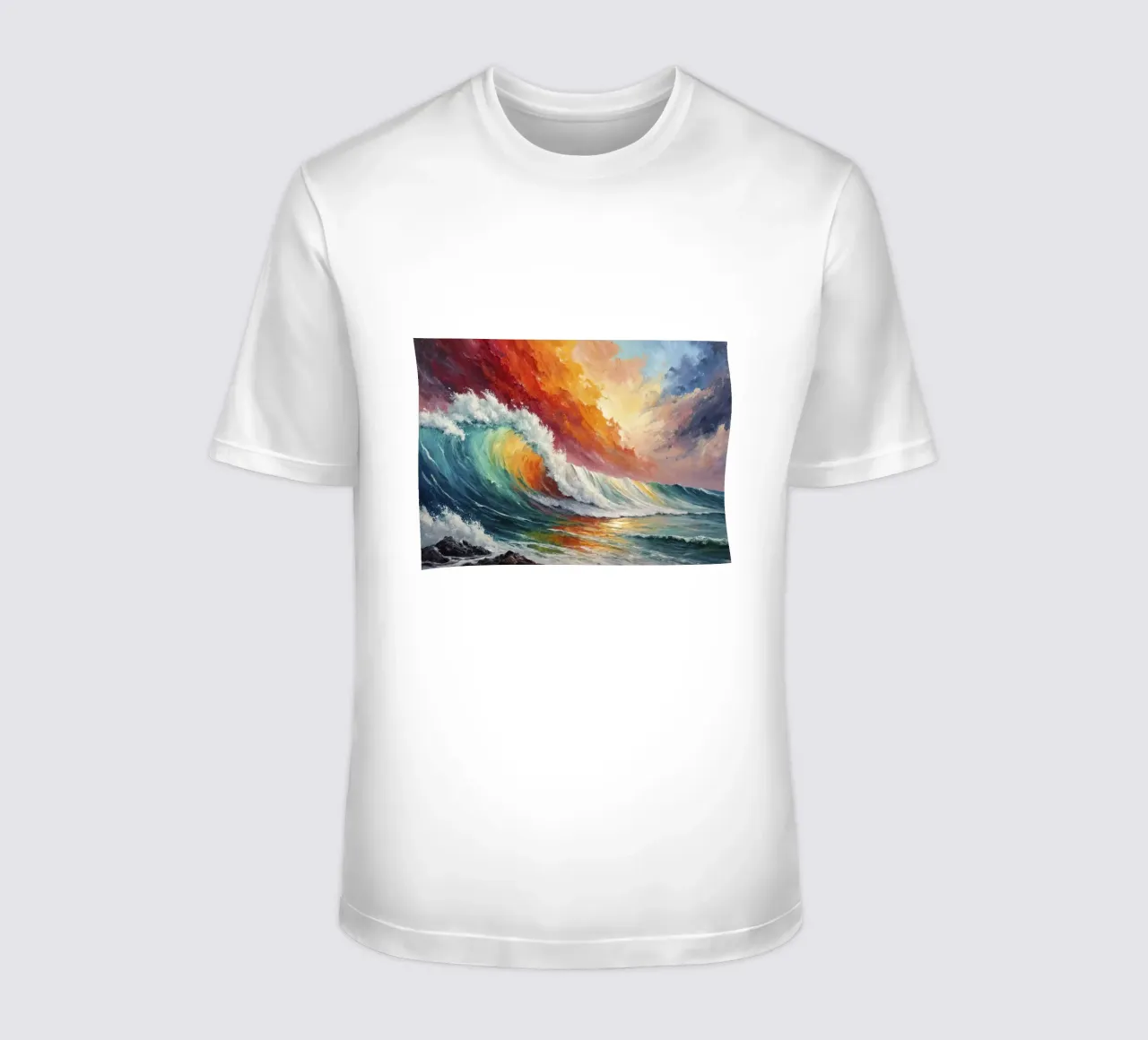 The rainbow of the waves t-shirt by 🎨 Point and Art