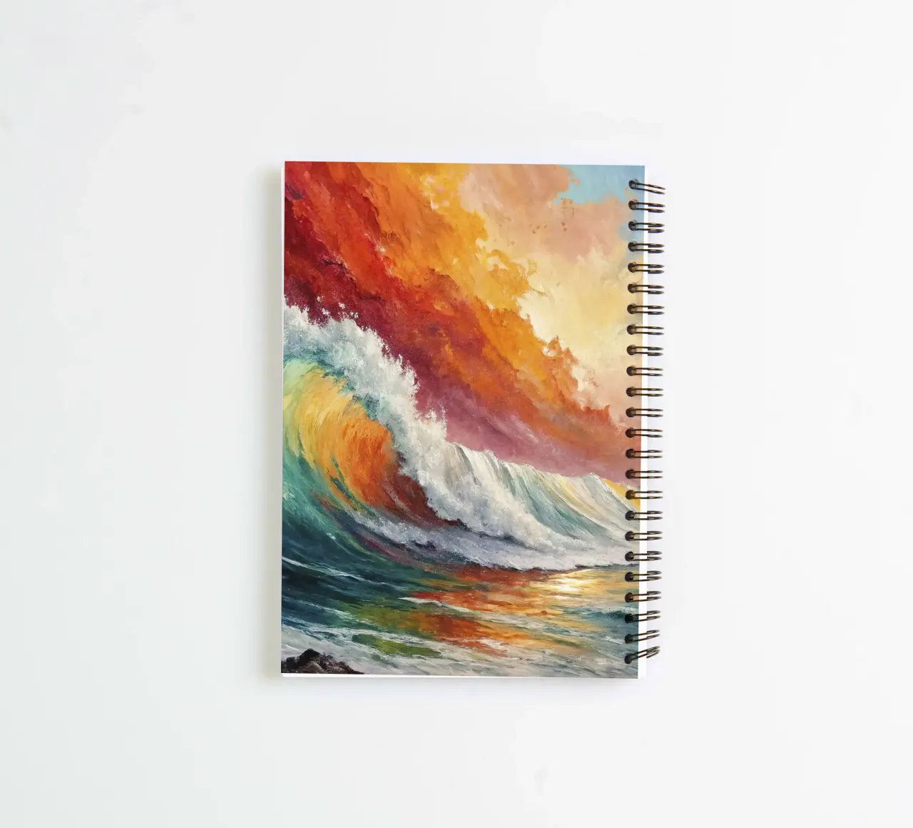 The rainbow of the waves spiral notebook by 🎨 Point and Art