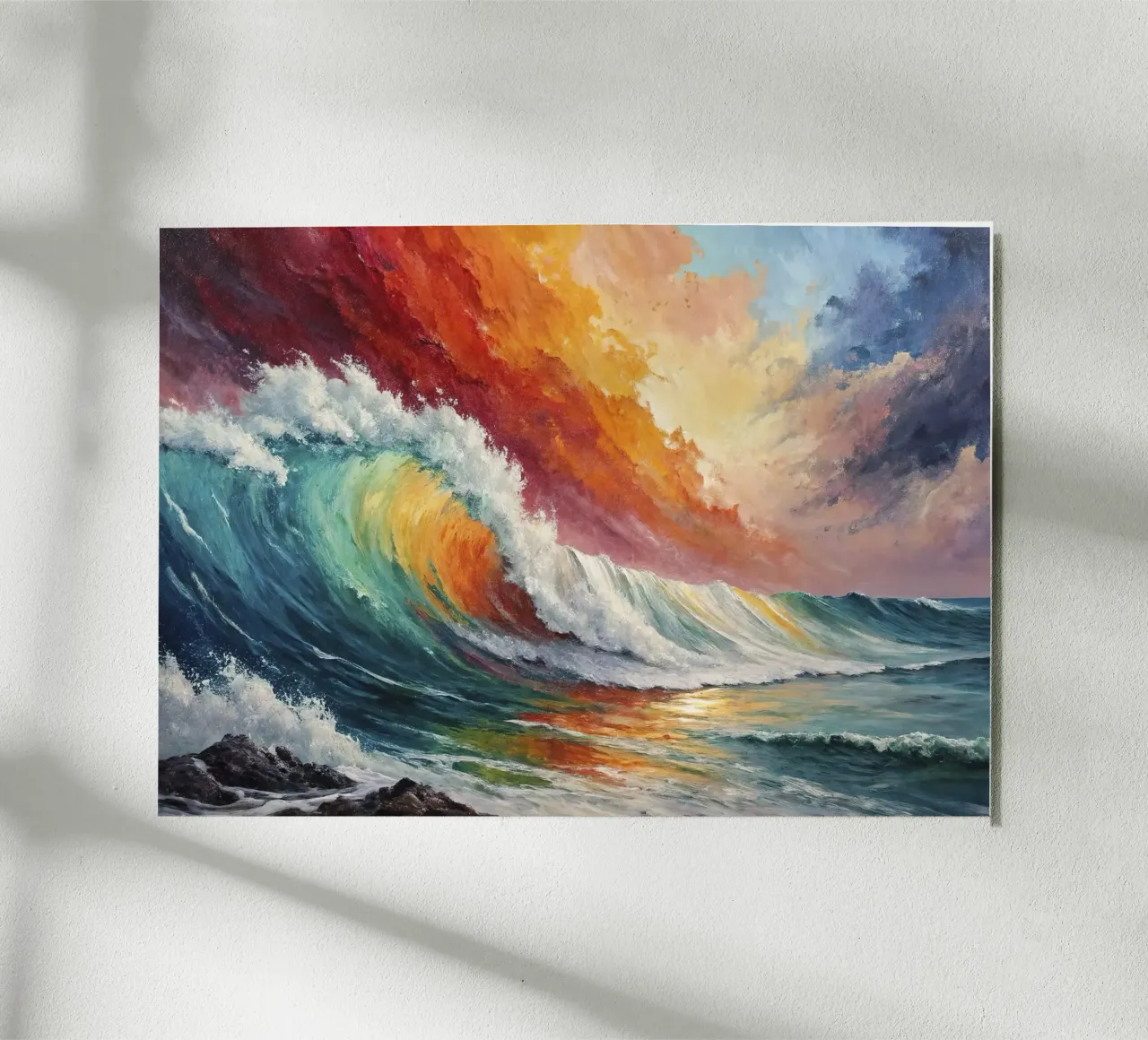 The rainbow of the waves alu-dibond by 🎨 Point and Art