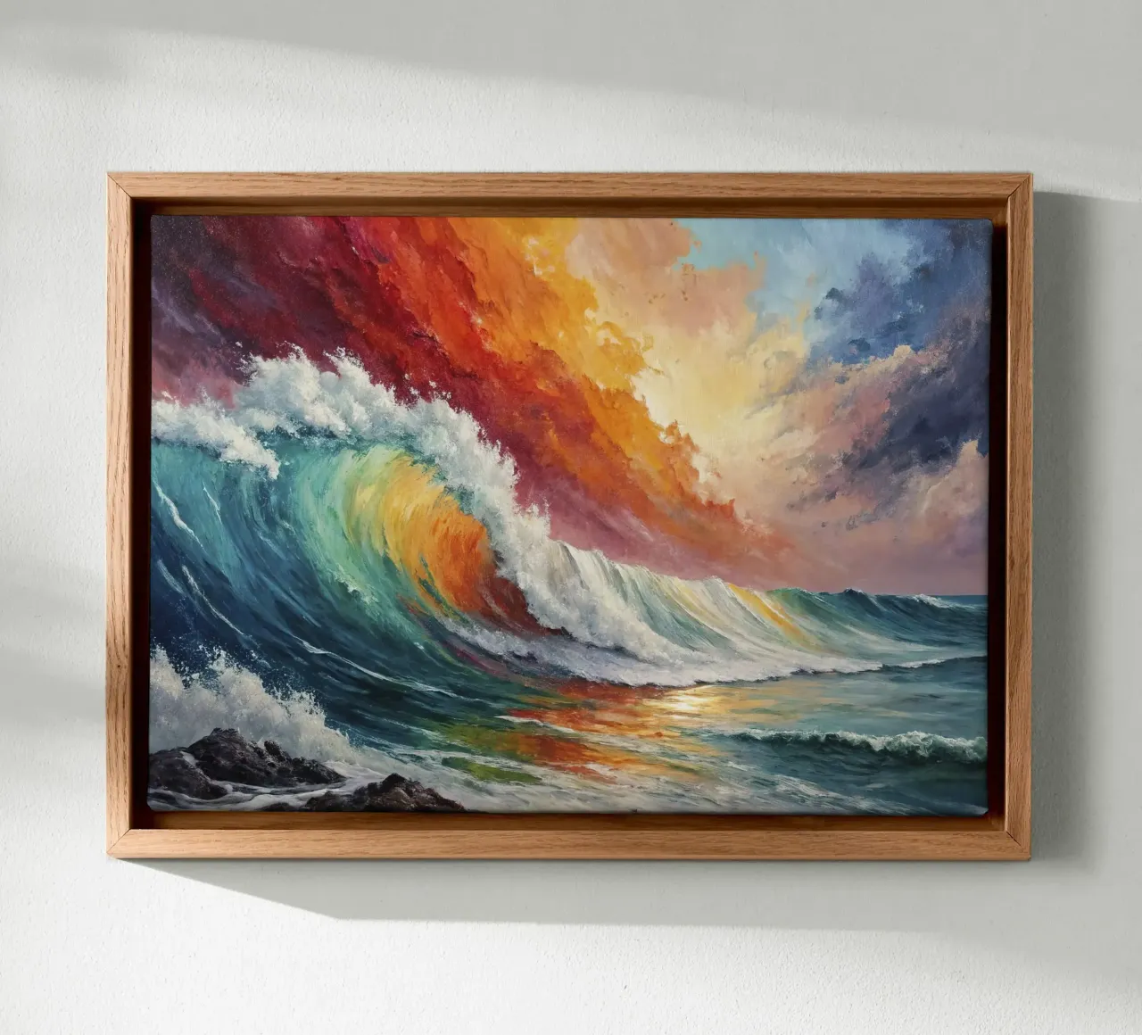 The rainbow of the waves canvas by 🎨 Point and Art