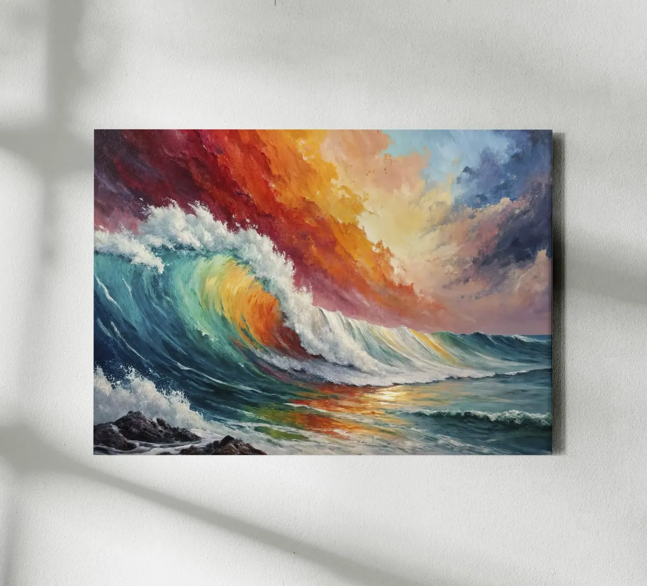 The rainbow of the waves canvas by 🎨 Point and Art