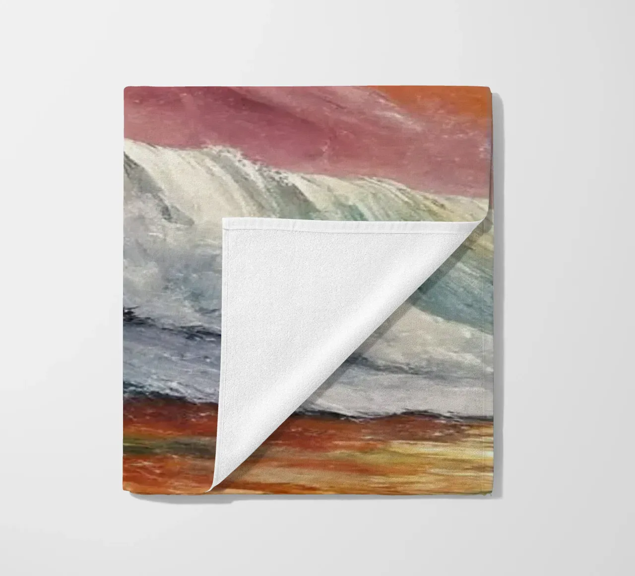 The rainbow of the waves beach towel by 🎨 Point and Art