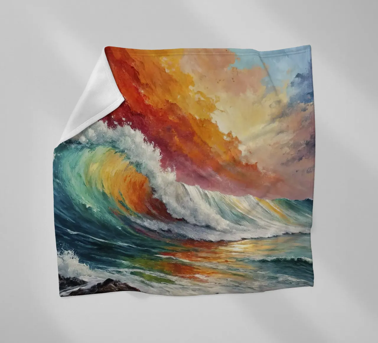 L'arcobaleno delle onde coperta in pile da 🎨 Point and Art