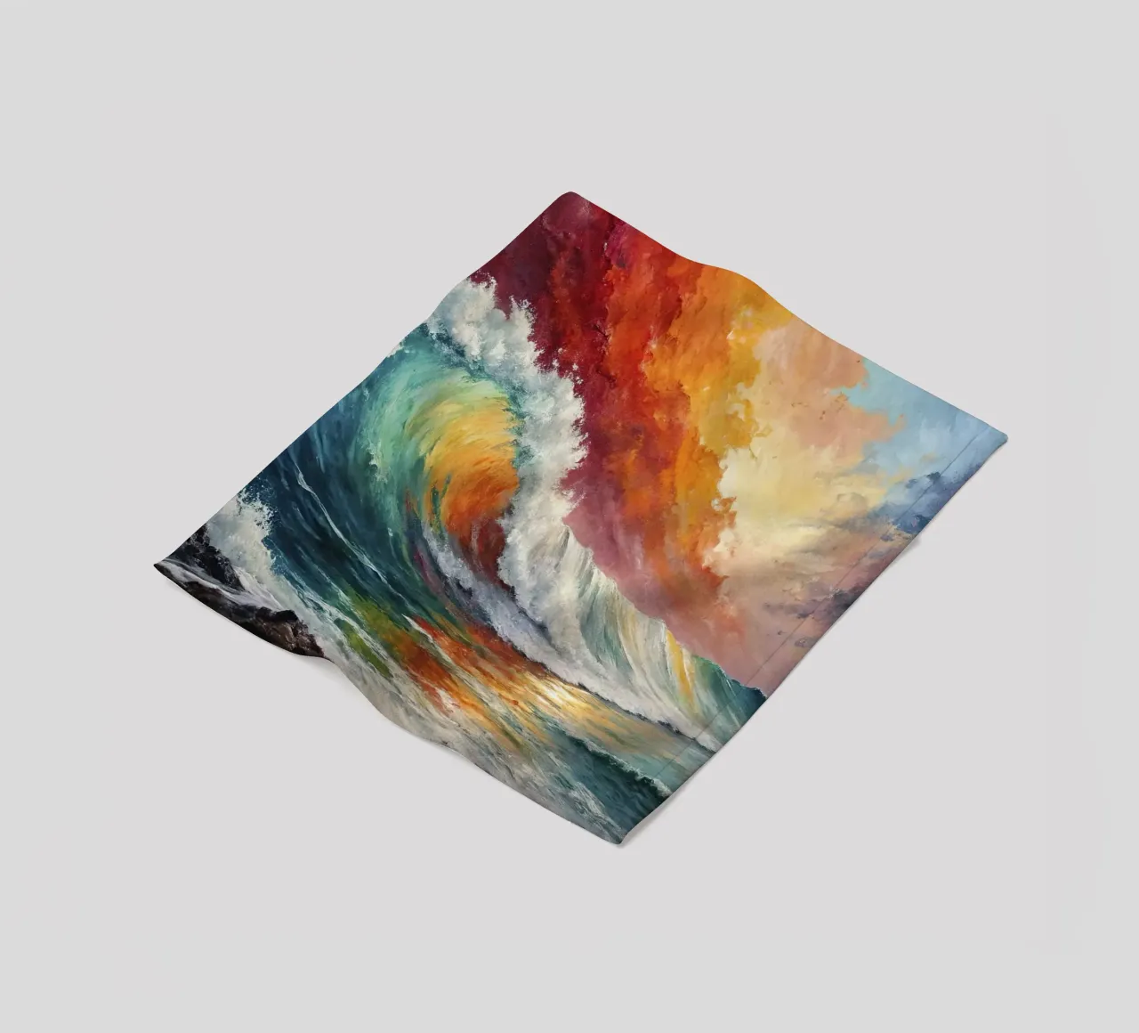 L'arcobaleno delle onde coperta in pile da 🎨 Point and Art