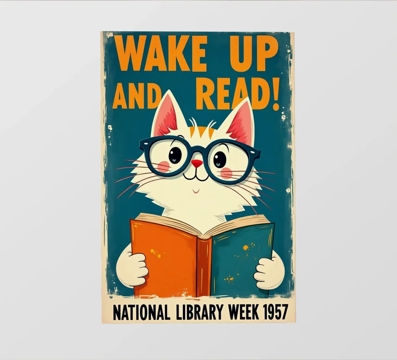 Cat Reading pvc cover by Purrfect Whiskers Art