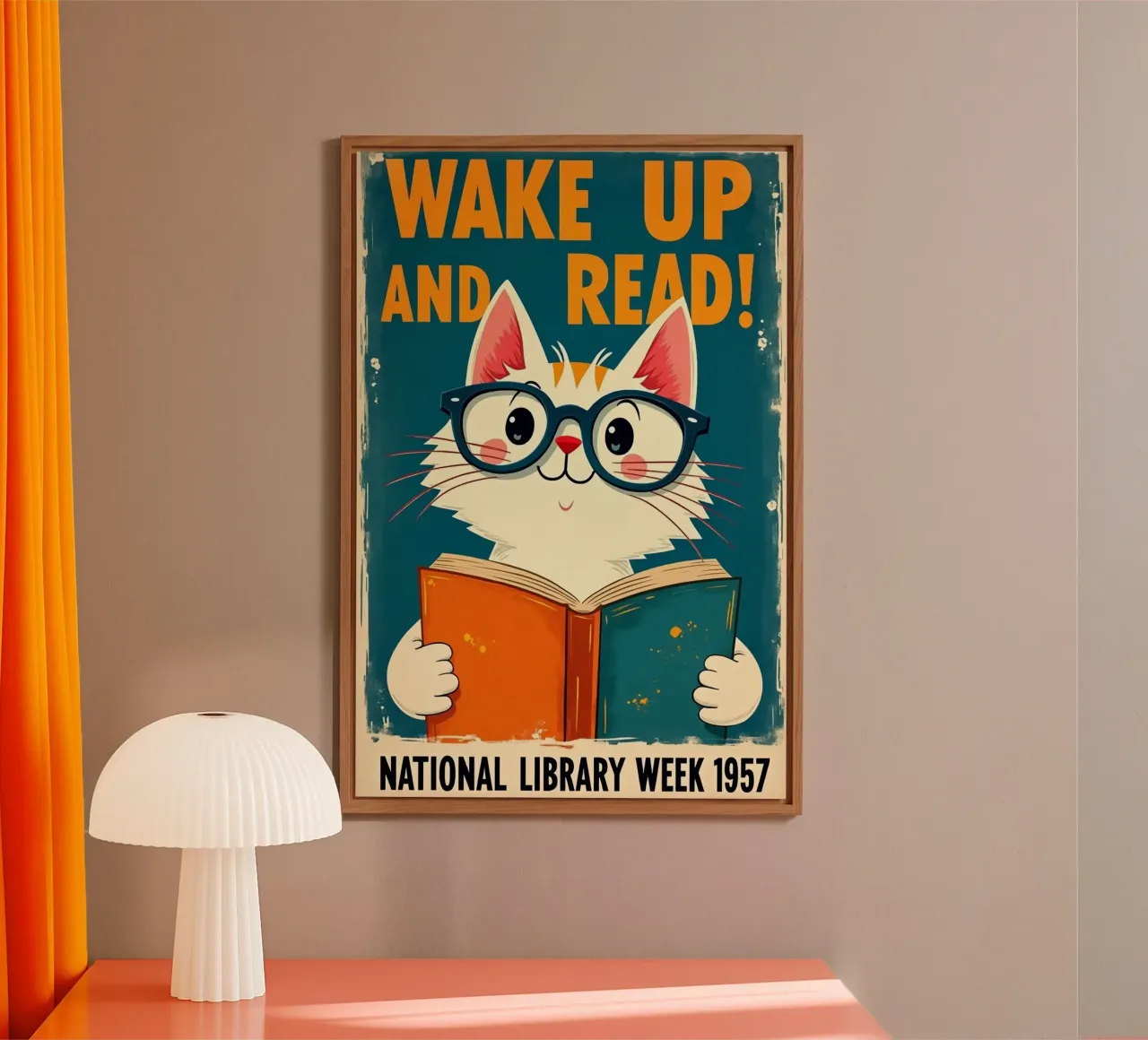 Cat Reading alu-dibond by Purrfect Whiskers Art