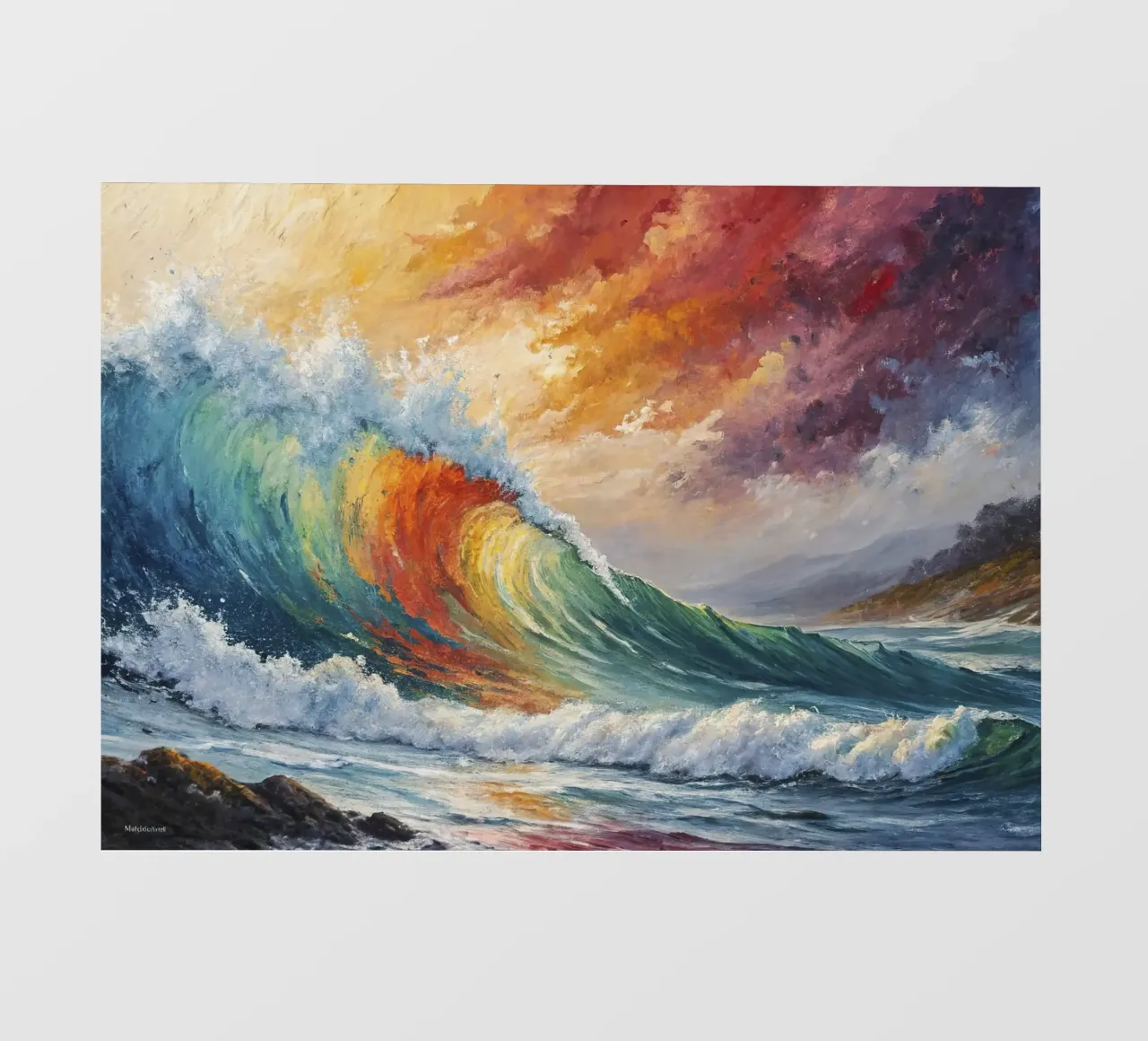 L'arcobaleno delle onde II telo in pvc da Point and Art