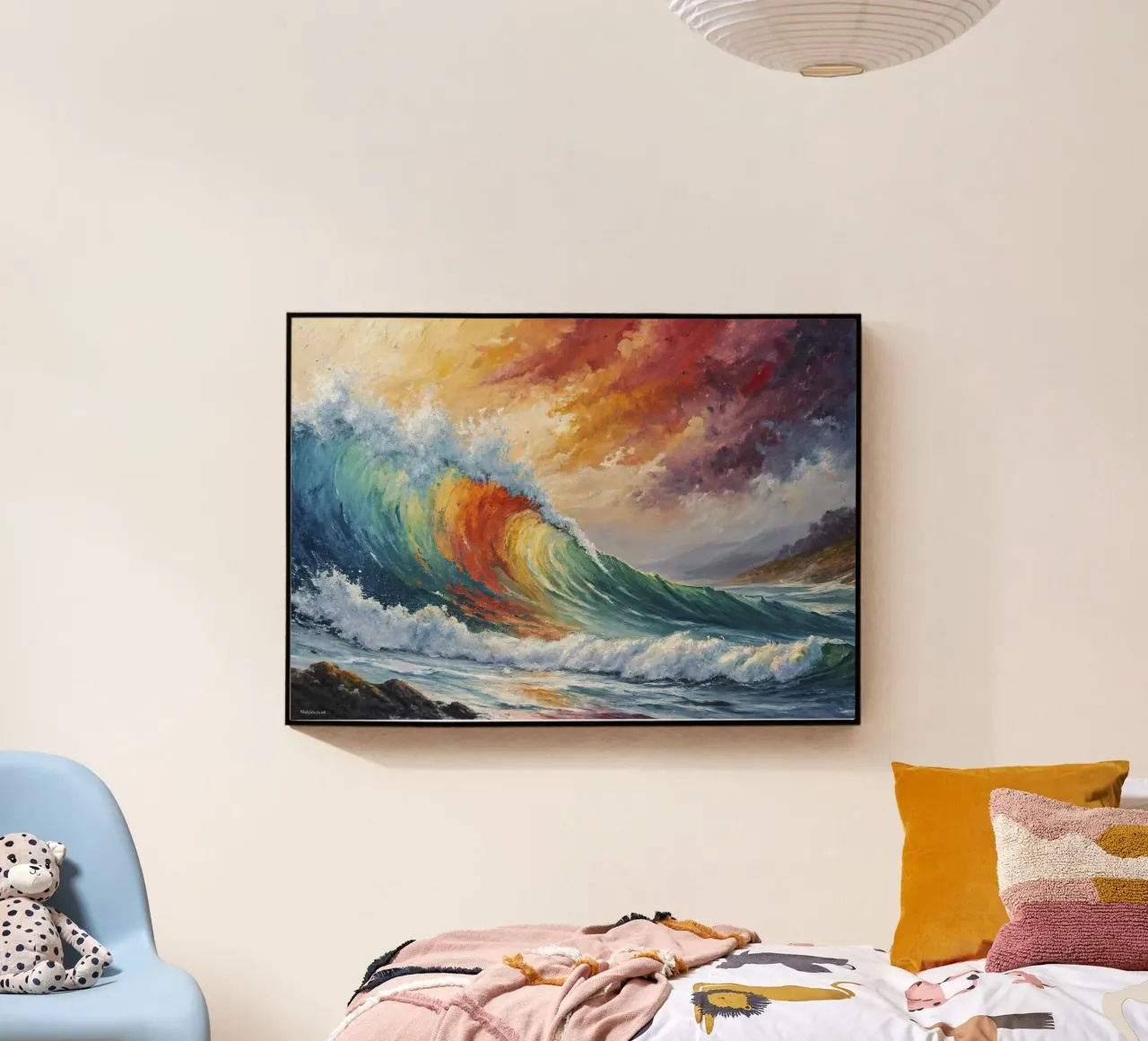 El arco iris de las olas II metacrilato de 🎨 Point and Art