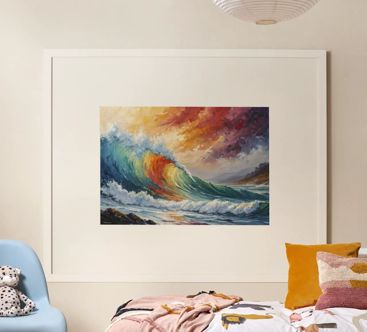 El arco iris de las olas II hahnemühle de 🎨 Point and Art