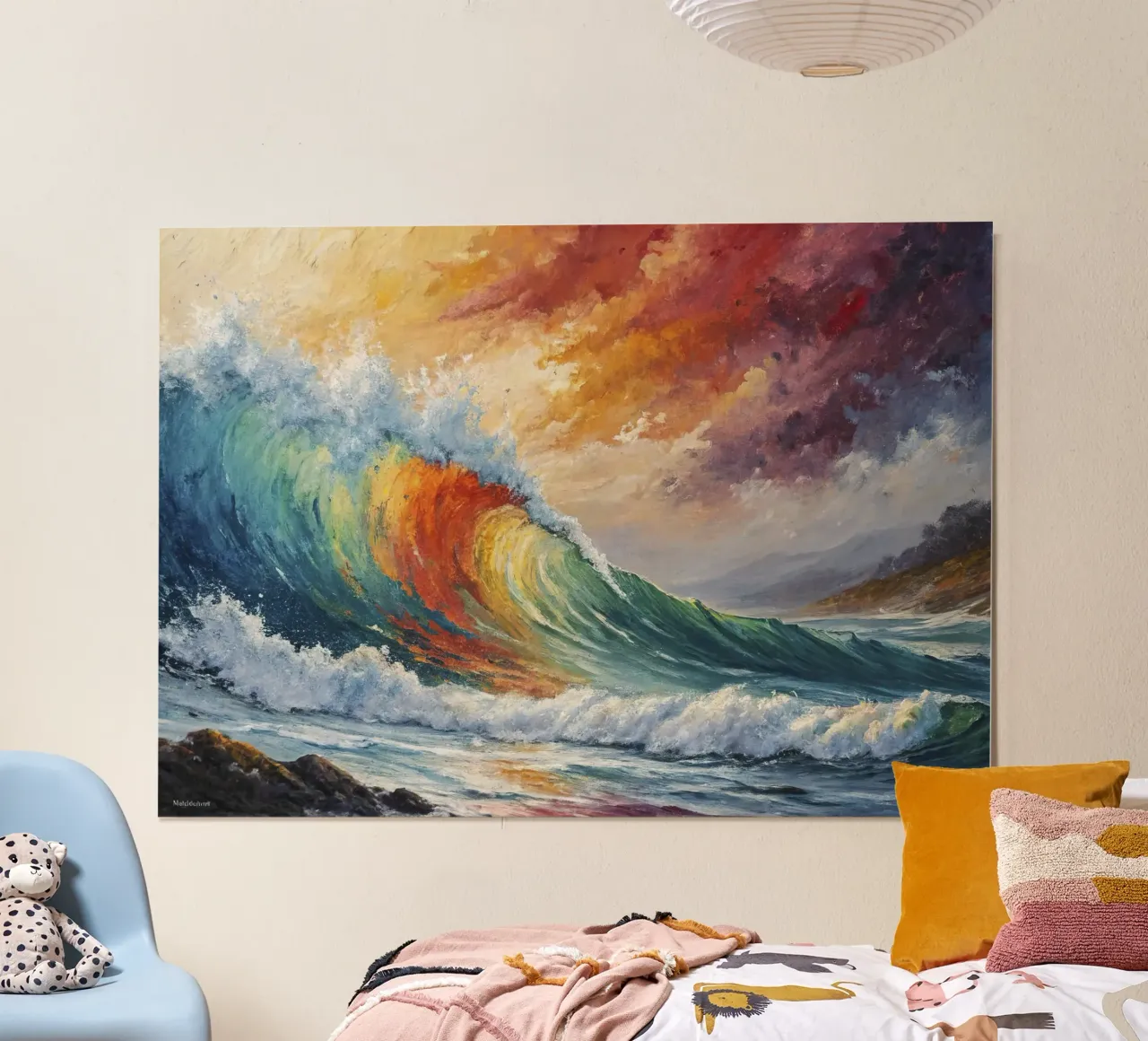 El arco iris de las olas II hahnemühle de 🎨 Point and Art
