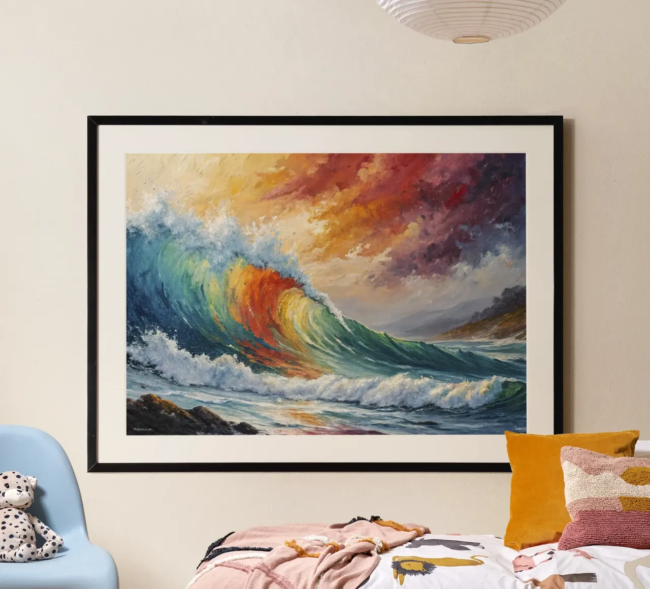 El arco iris de las olas II hahnemühle de 🎨 Point and Art