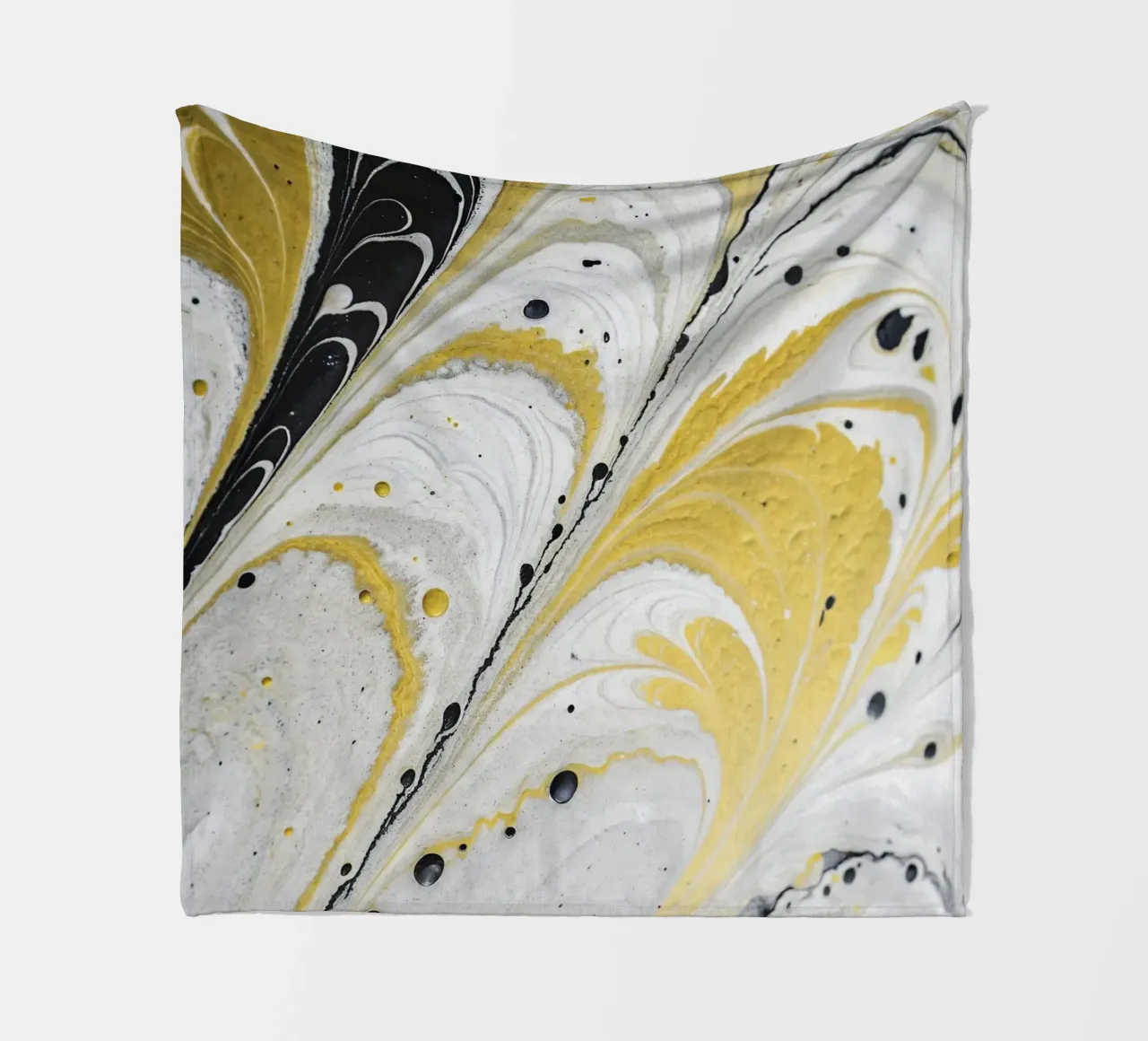 Fluidi nella notte dorata coperta in pile da 🎨 Point and Art