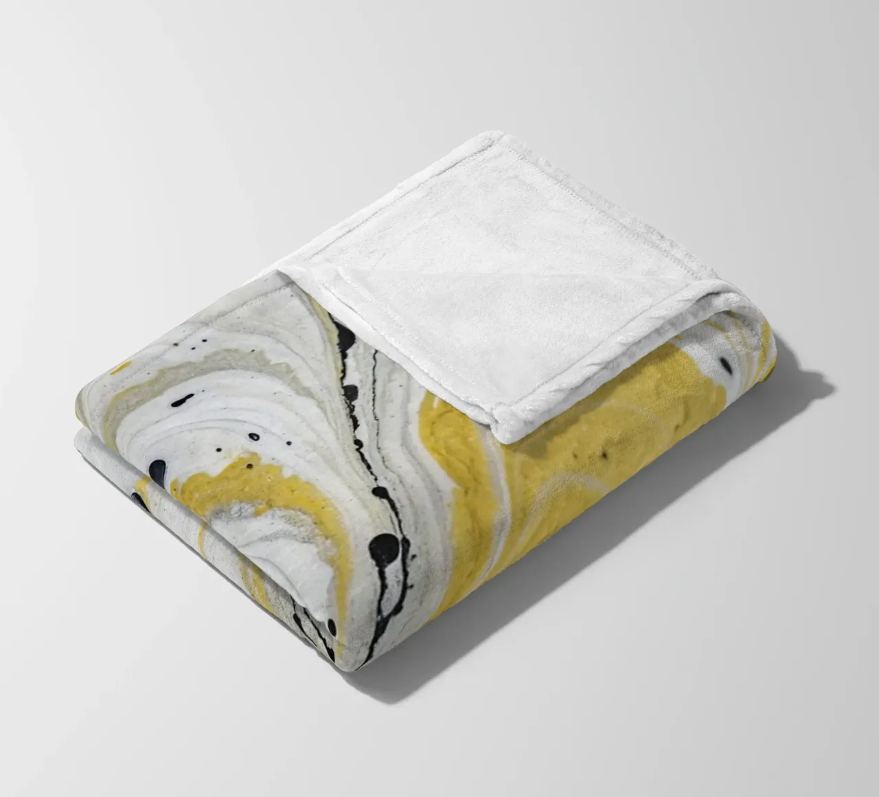 Fluidi nella notte dorata coperta in pile da 🎨 Point and Art