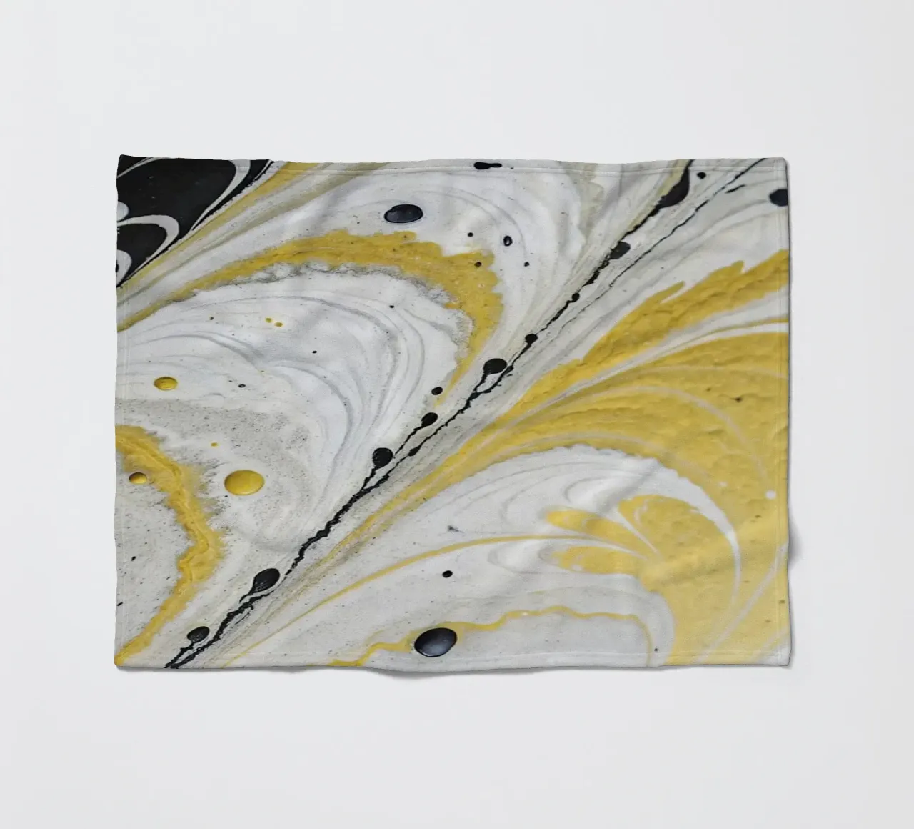 Fluidi nella notte dorata coperta in pile da 🎨 Point and Art