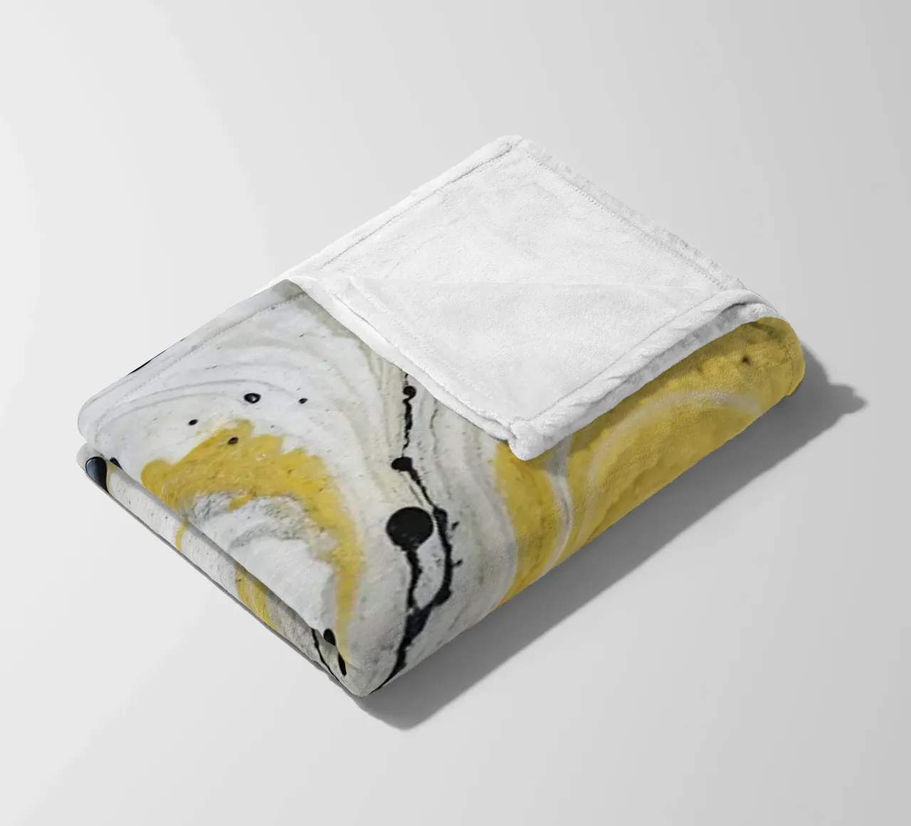 Fluidi nella notte dorata coperta in pile da 🎨 Point and Art