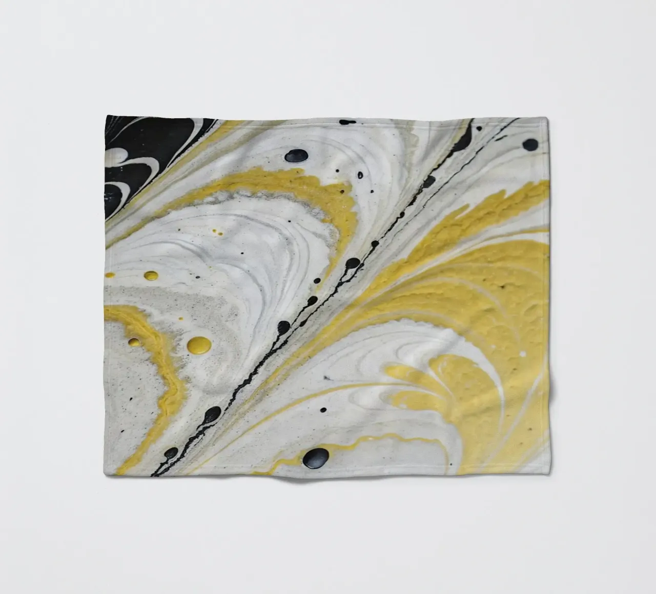 Fluidi nella notte dorata coperta in pile da 🎨 Point and Art