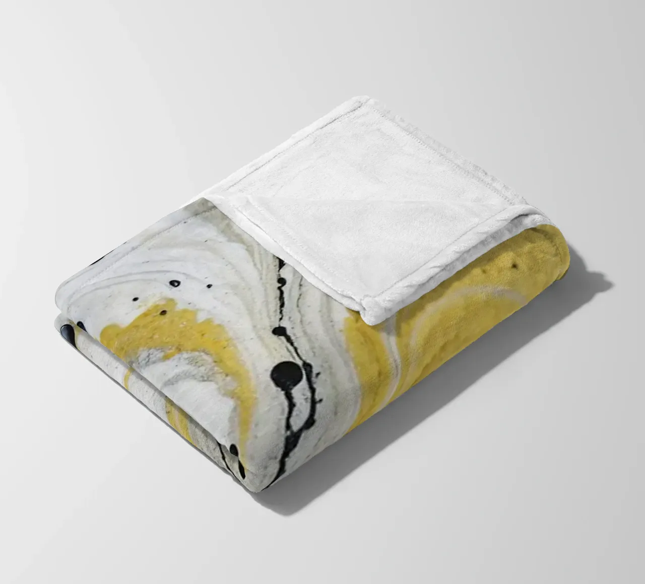 Fluidi nella notte dorata coperta in pile da 🎨 Point and Art