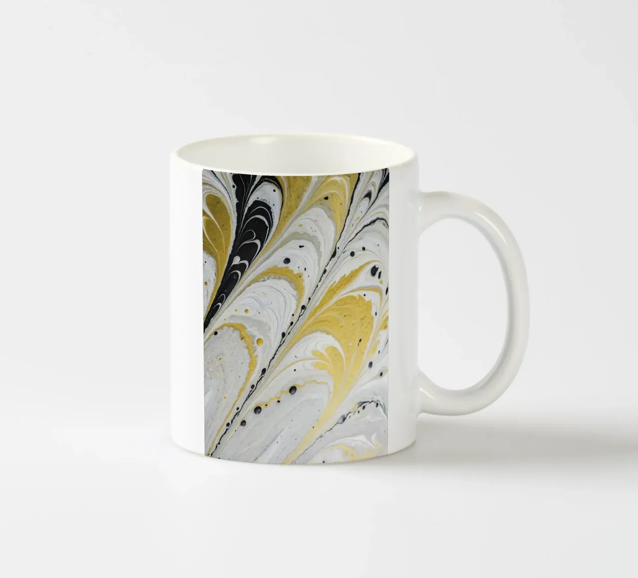Fluidi nella notte dorata tazza in ceramica da 🎨 Point and Art