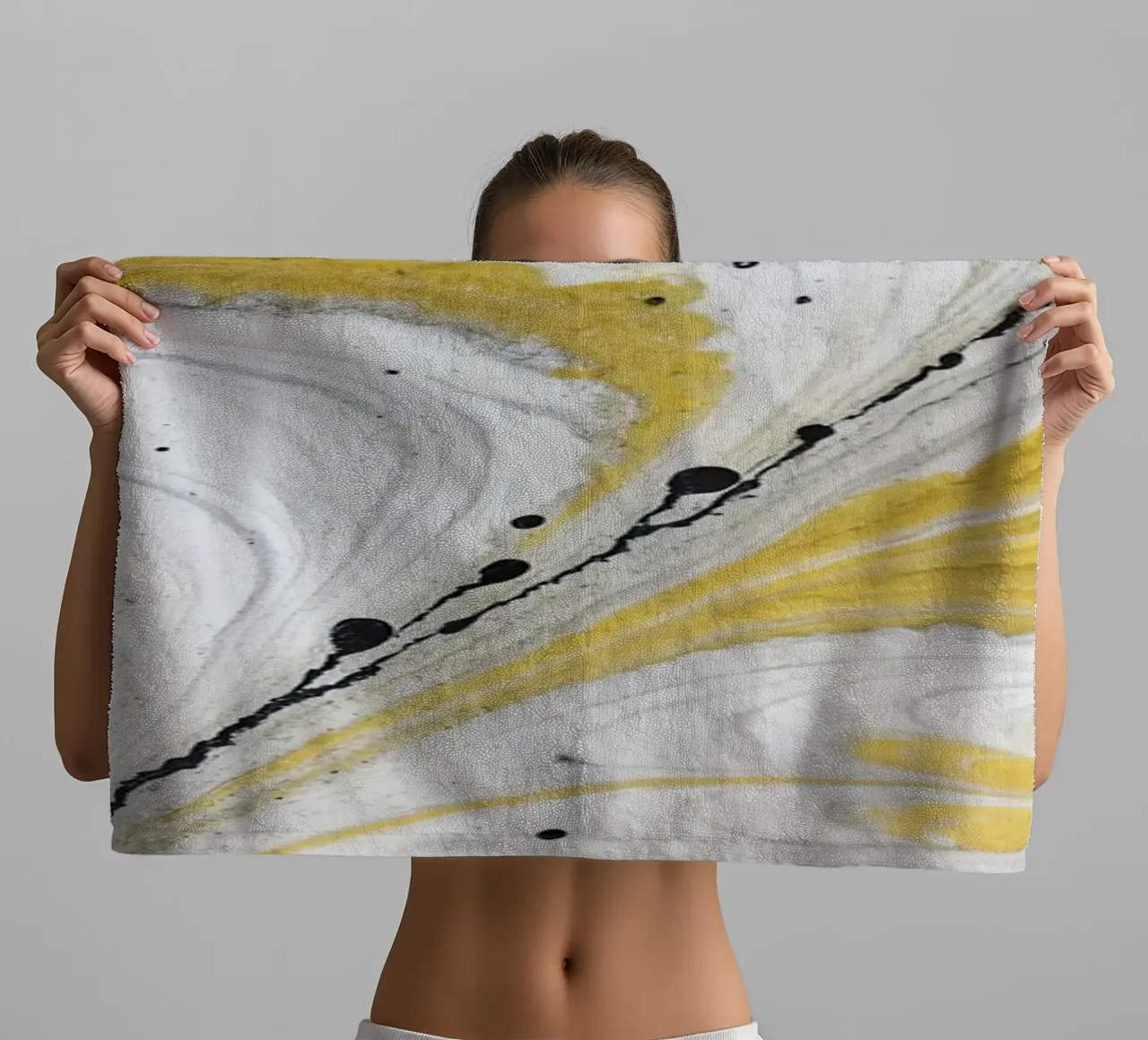 Fluidi nella notte dorata asciugamano da bagno da 🎨 Point and Art