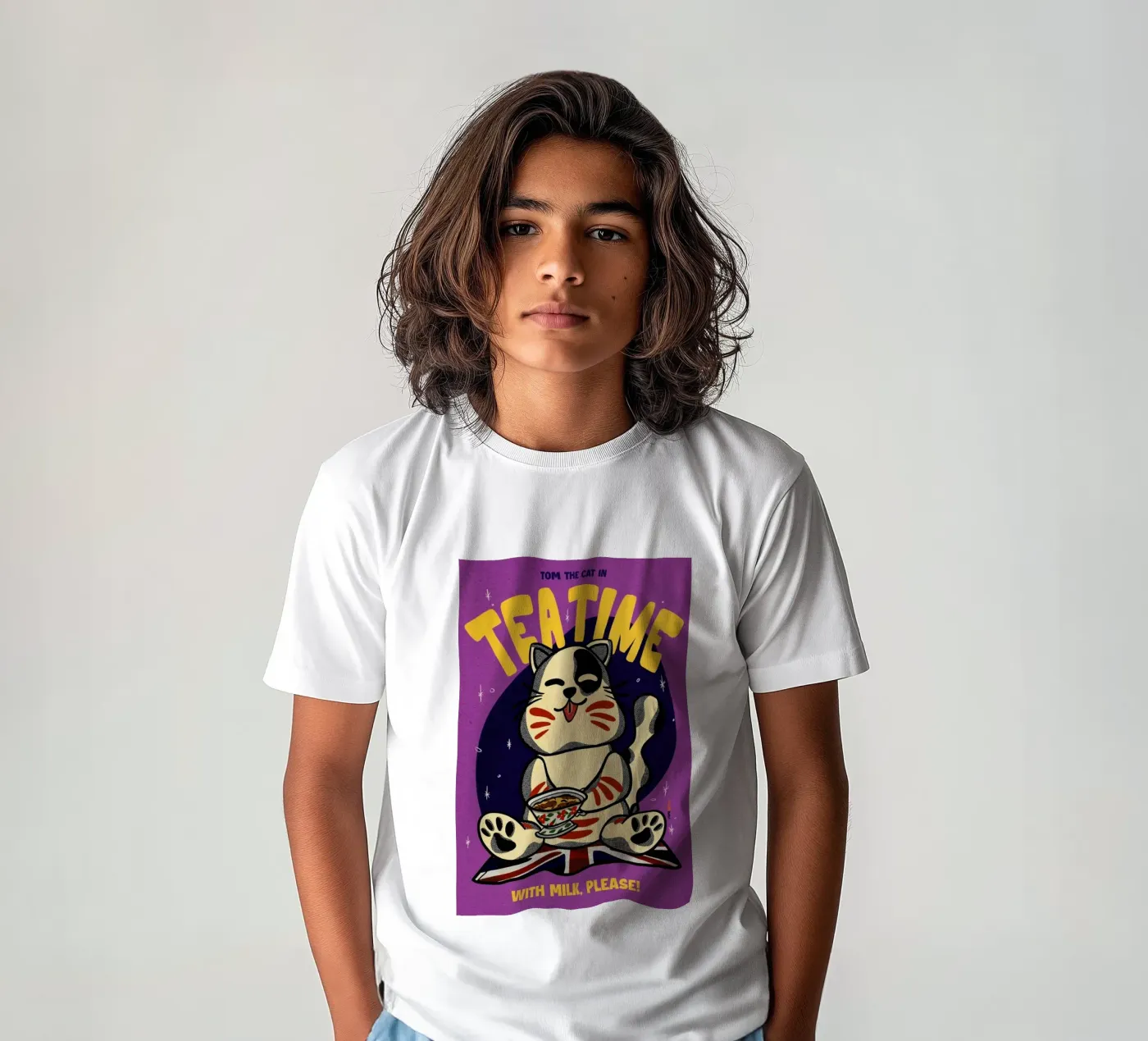 Tea Time kinder t-shirt van Rafa Gomes