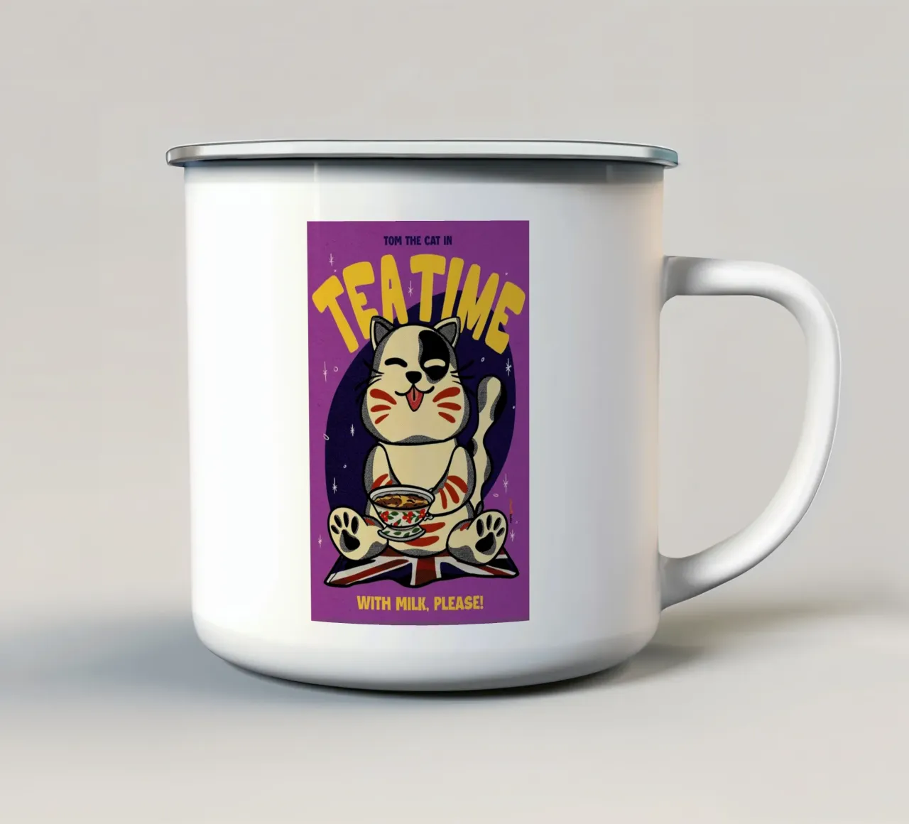 Tea Time tazza in smalto da Rafa Gomes