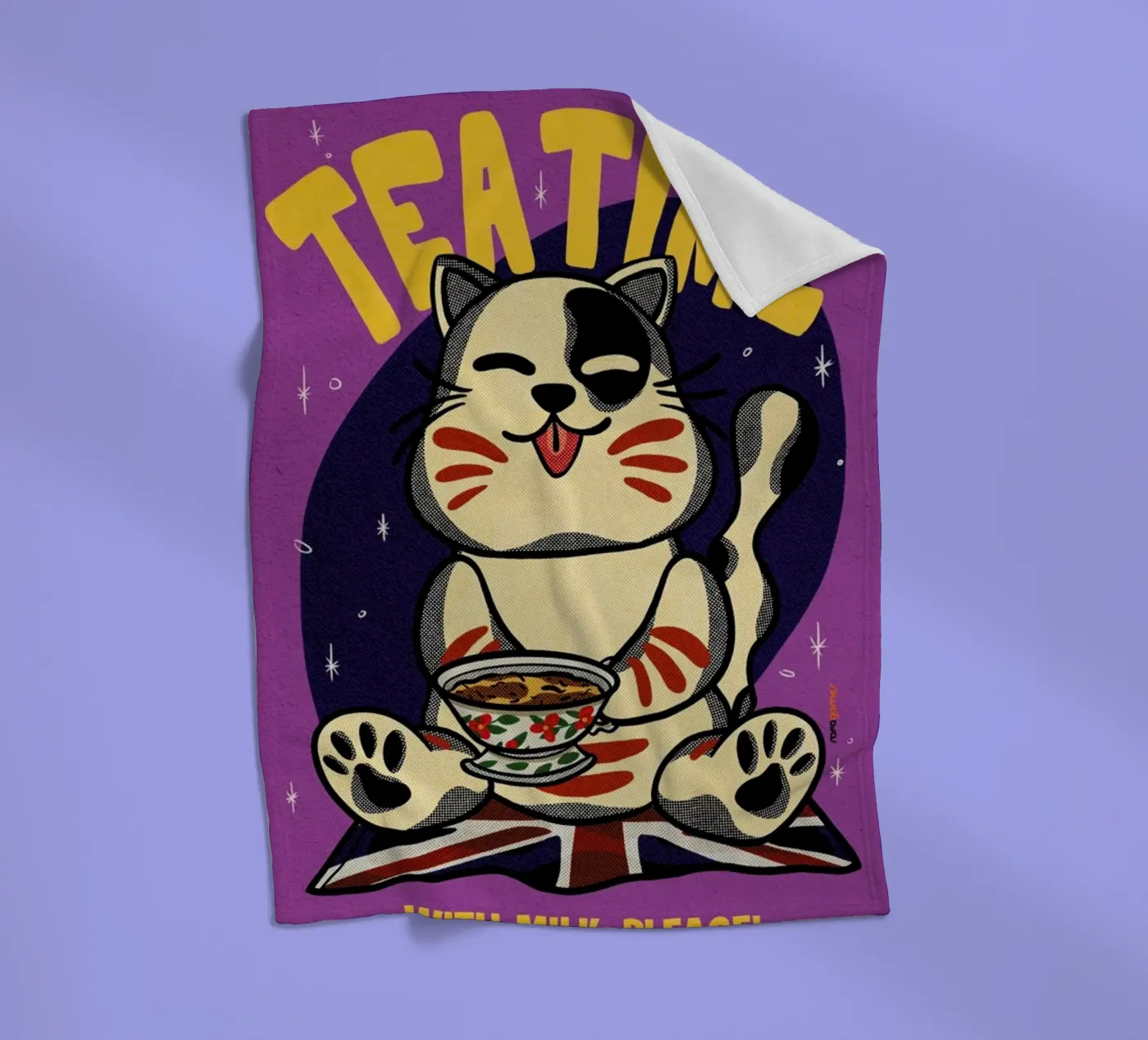 Tea Time fleece blanket by Rafa Gomes