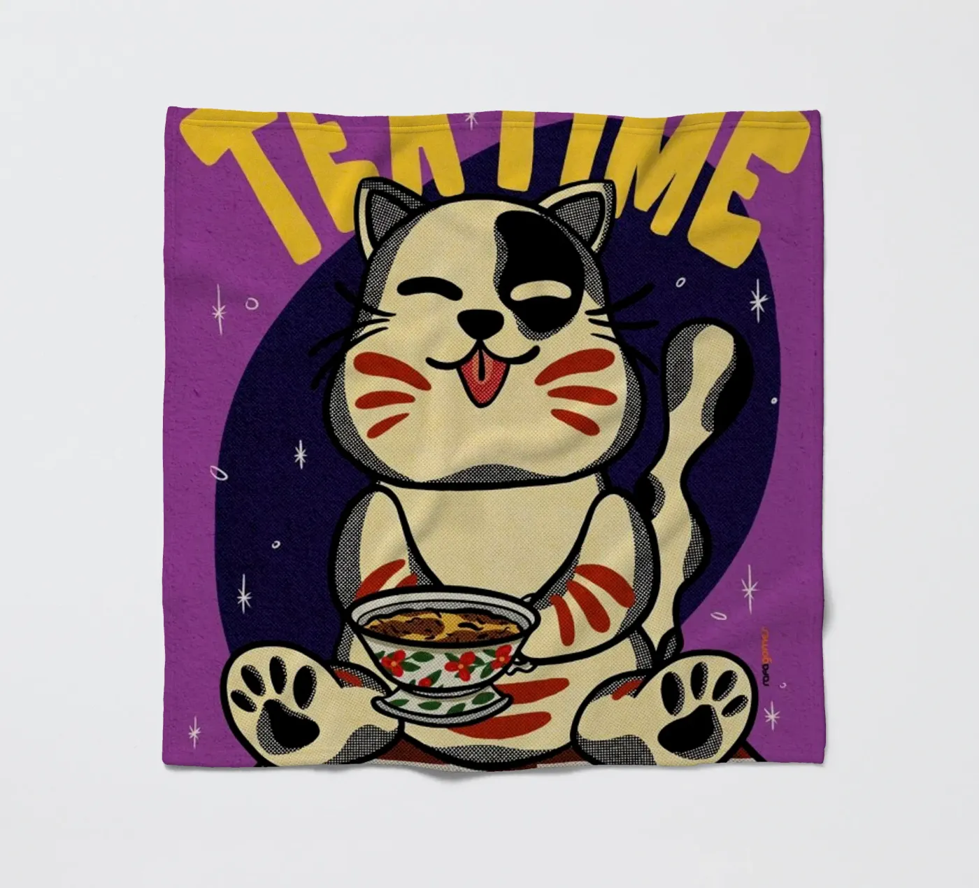 Tea Time fleece blanket by Rafa Gomes