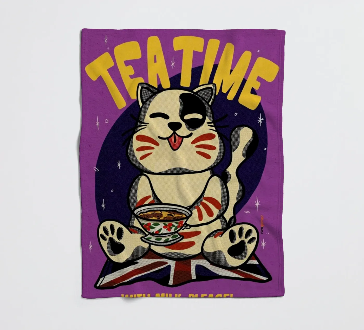Tea Time fleece blanket by Rafa Gomes