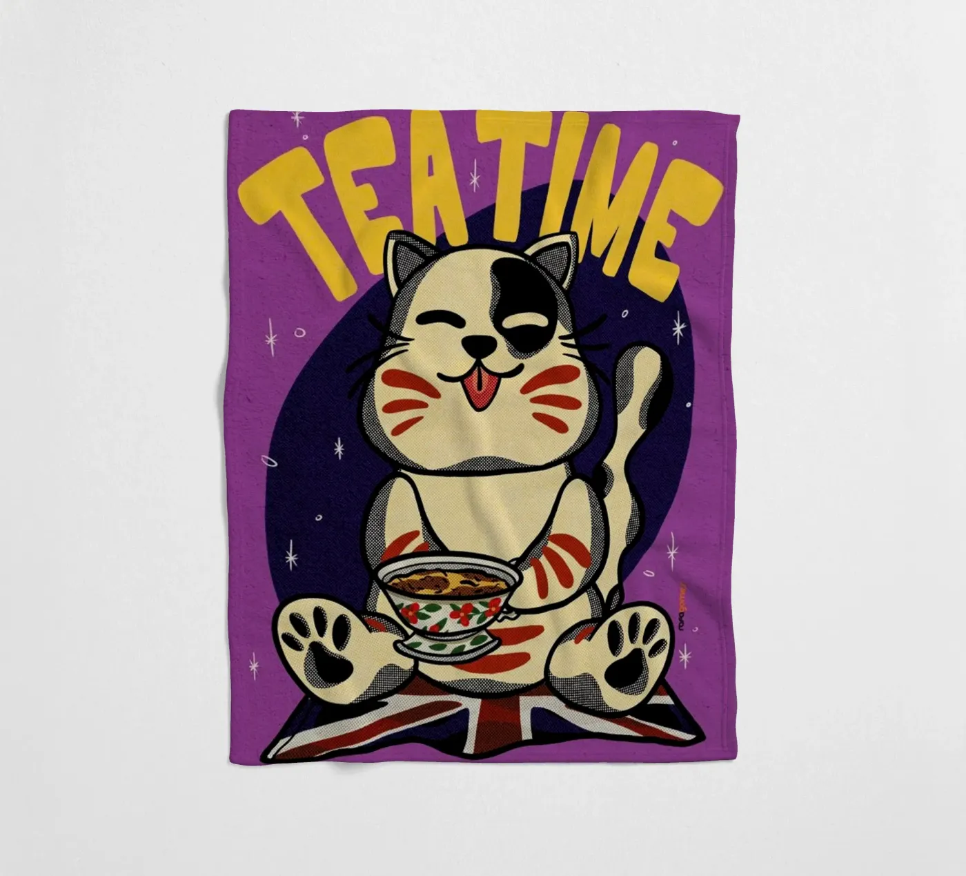 Tea Time fleece blanket by Rafa Gomes