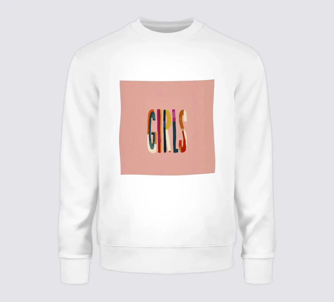 Girls Typography Art Hand Drawn Colorful Letters Peach sweatshirt by Modern Muse