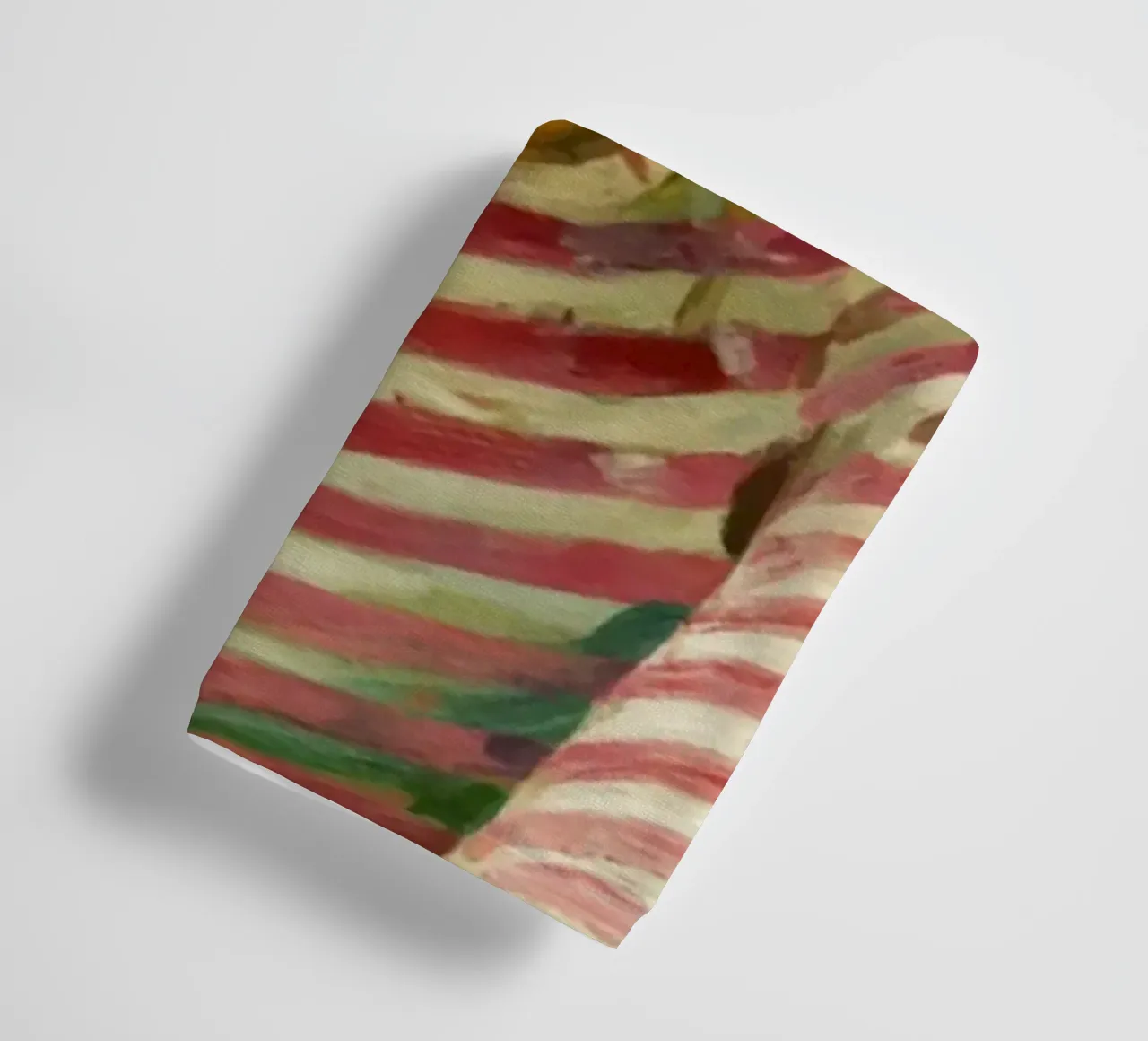 Bohemian Girl with Red Bow at Green Table, Retro Vibes towel by Modern Muse