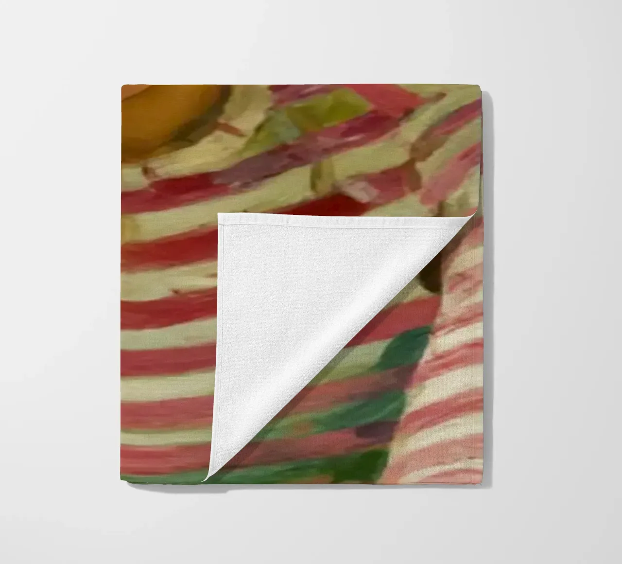 Fille mexicaine avec un nœud rouge à une table verte, Retro Vibes serviette de plage de Modern Muse