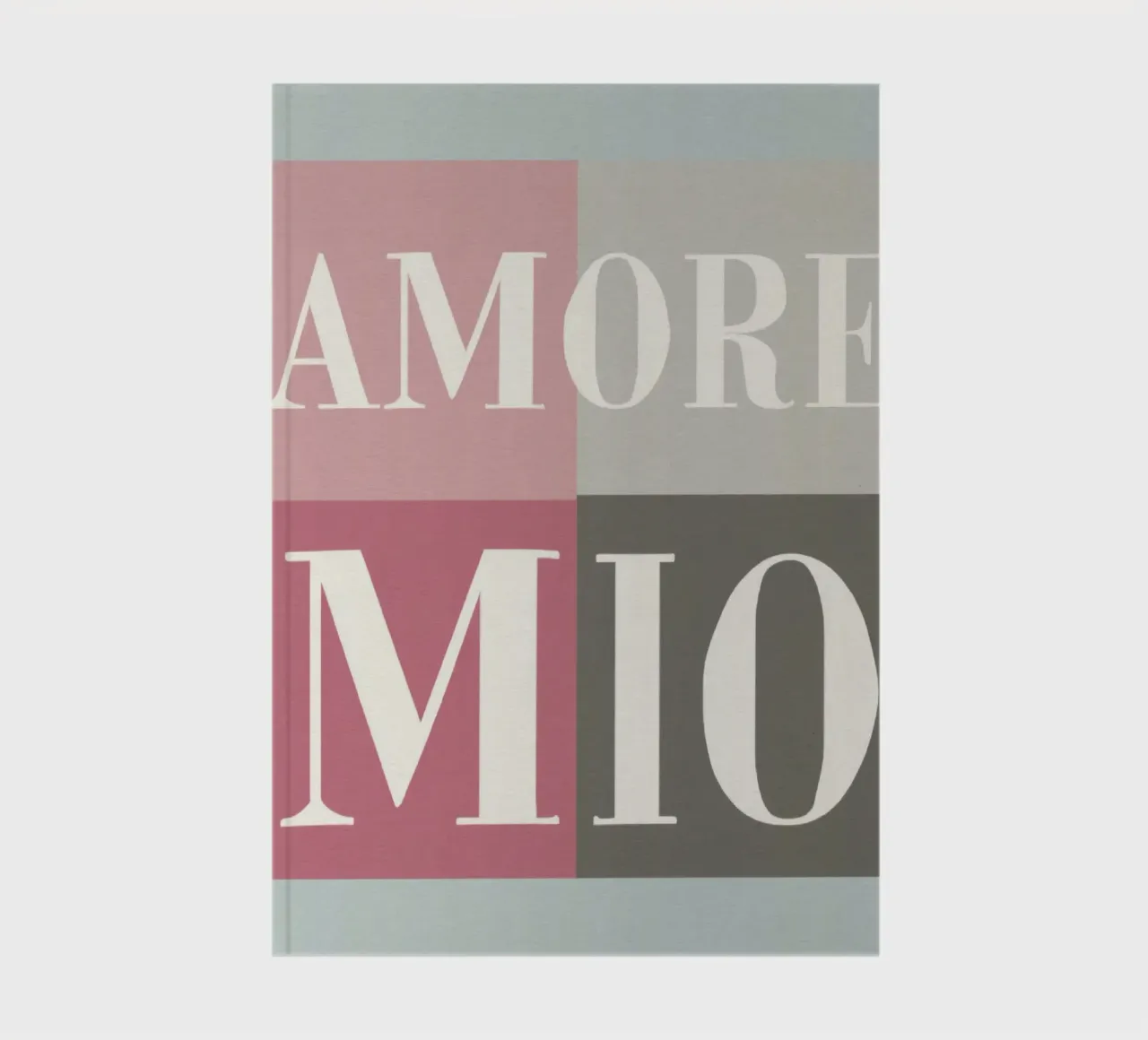 Amore MIO Typografie Pastel Vormen Kunst Perzik Grijze Tinten notitieboek van Modern Muse