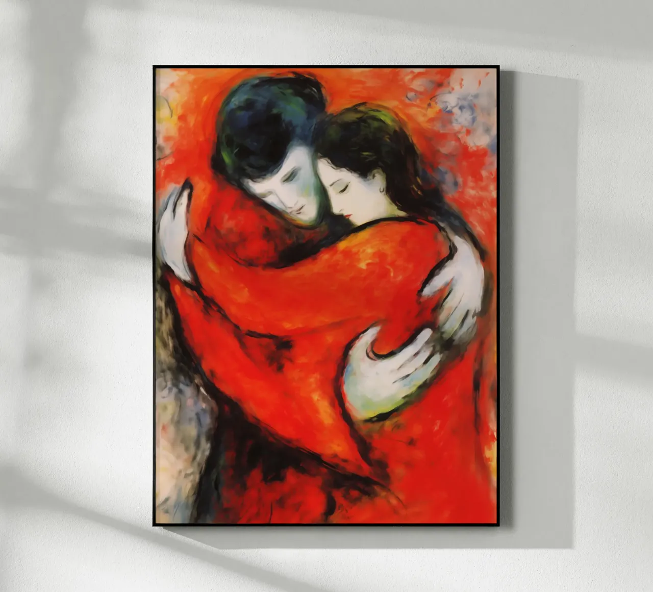 Amore di coppia | Quadro su tela tutto in rosso plexiglass da Autofocus