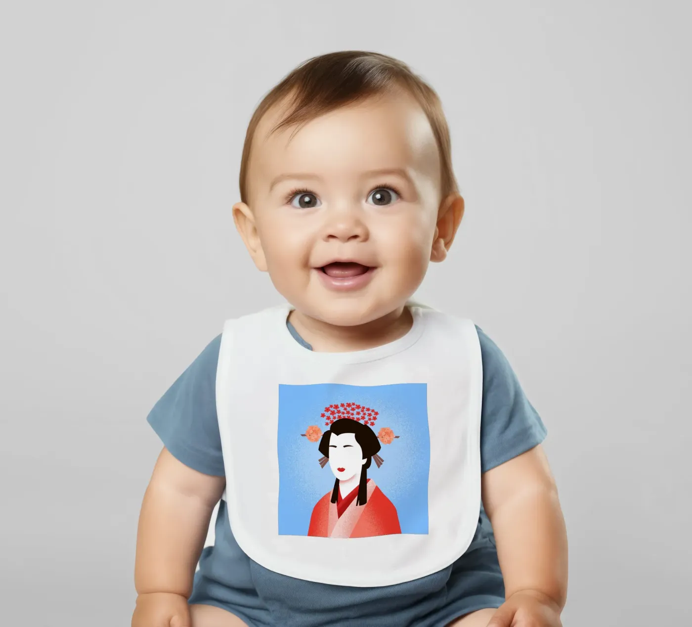 Geisha baby bib by Dharma