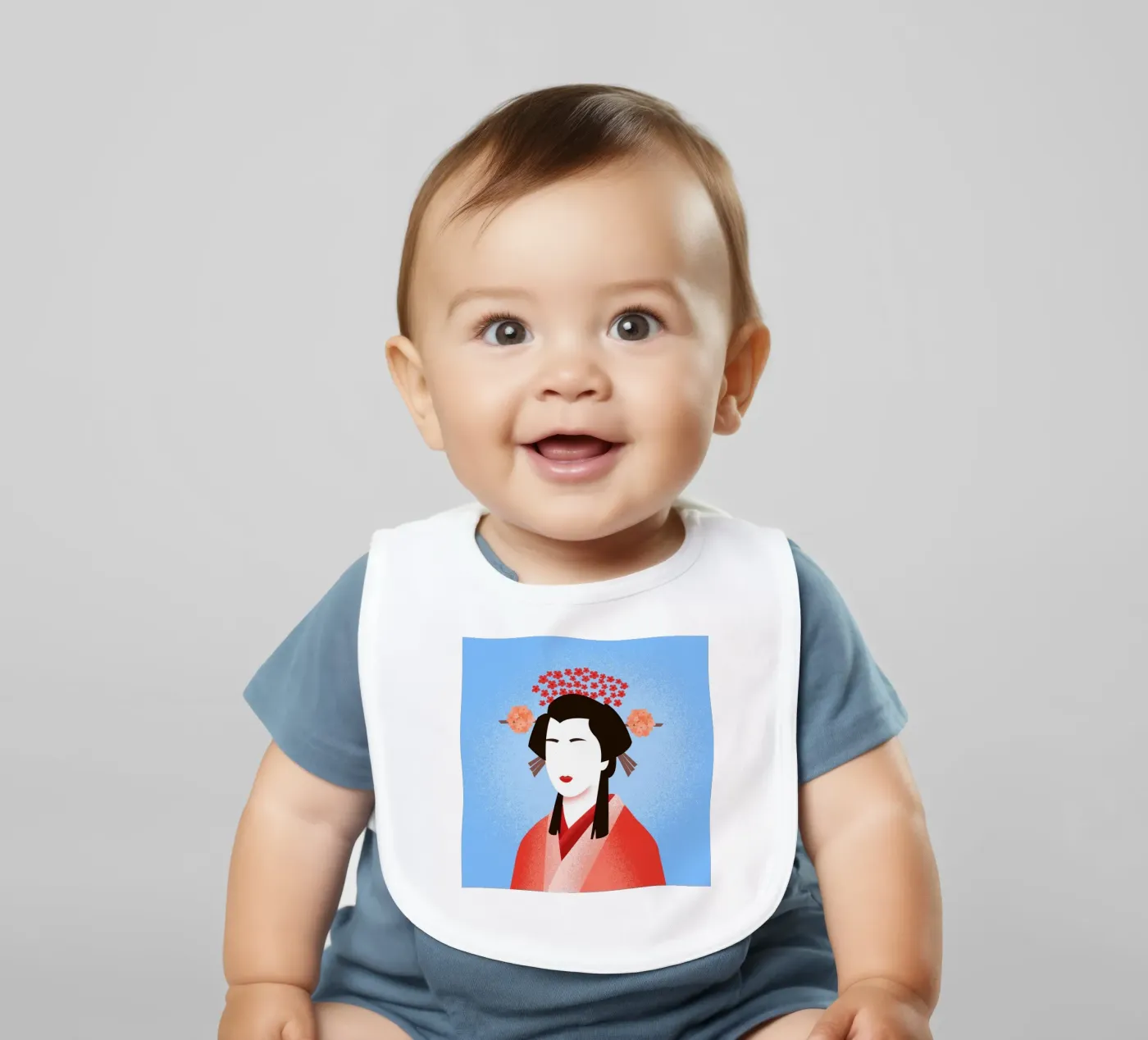 Geisha baby bib by Dharma