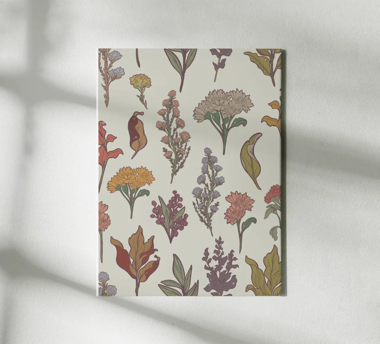 FLORAL PATTERN #1 tela con Cornice a cassetta da Einfach Uebel