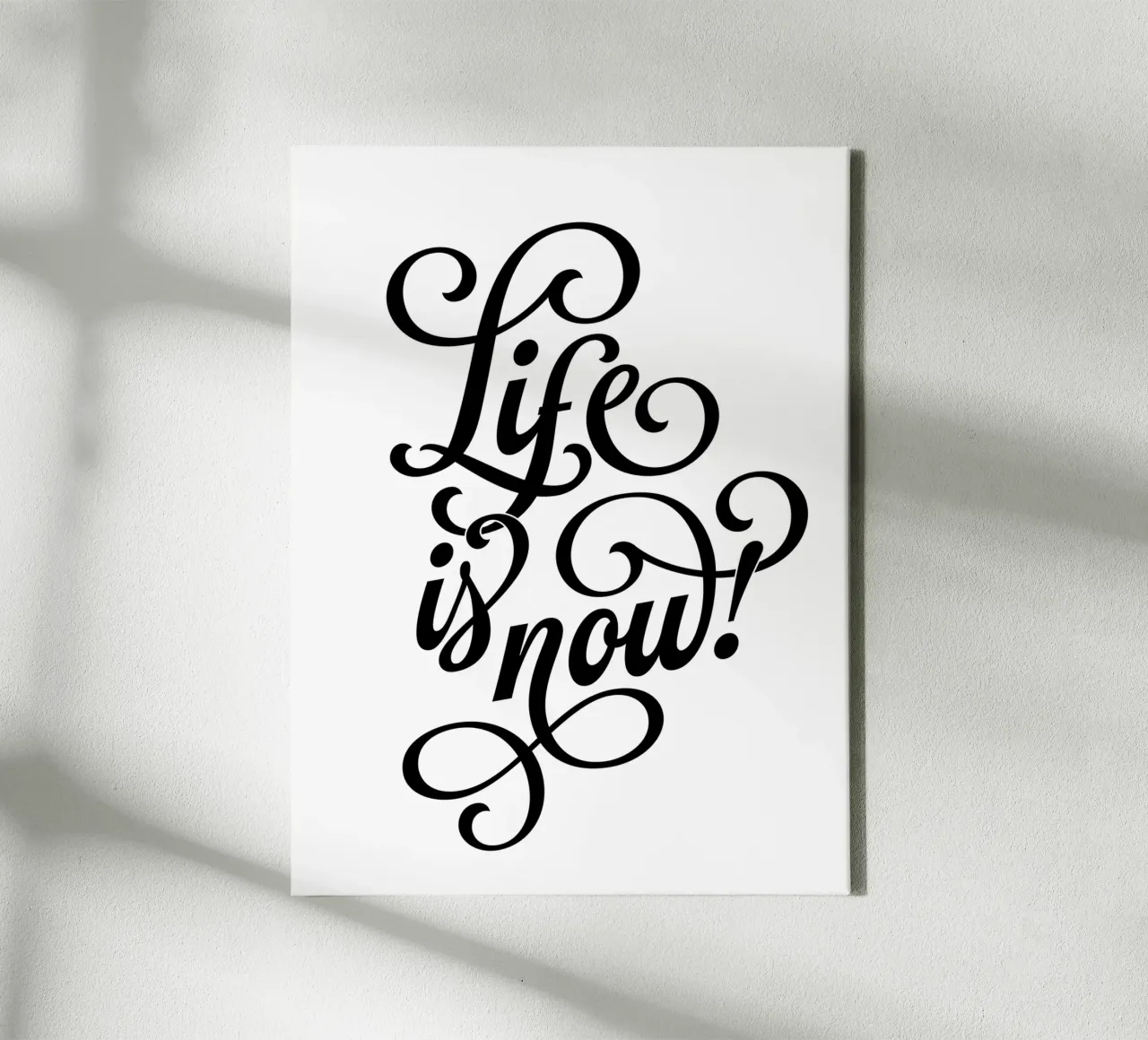 Life is now! tela con Cornice a cassetta da Suuuper Prints