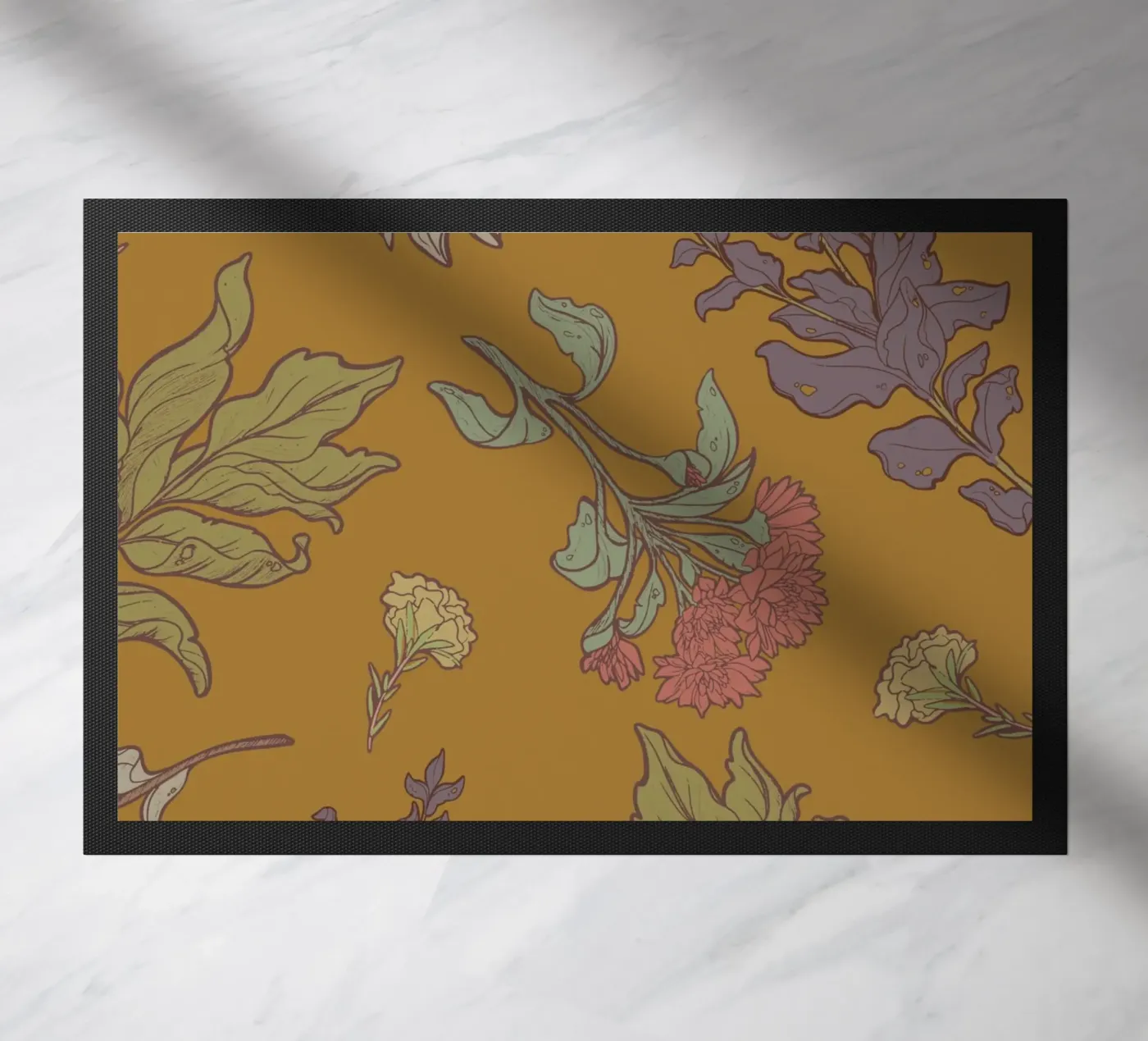 FLORAL PATTERN #2 doormat by SMRT STUDIO