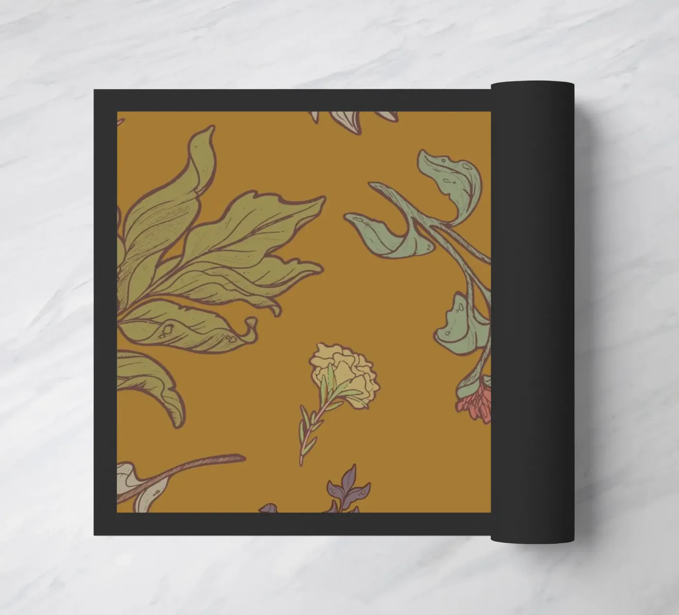 FLORAL PATTERN #2 doormat by SMRT STUDIO
